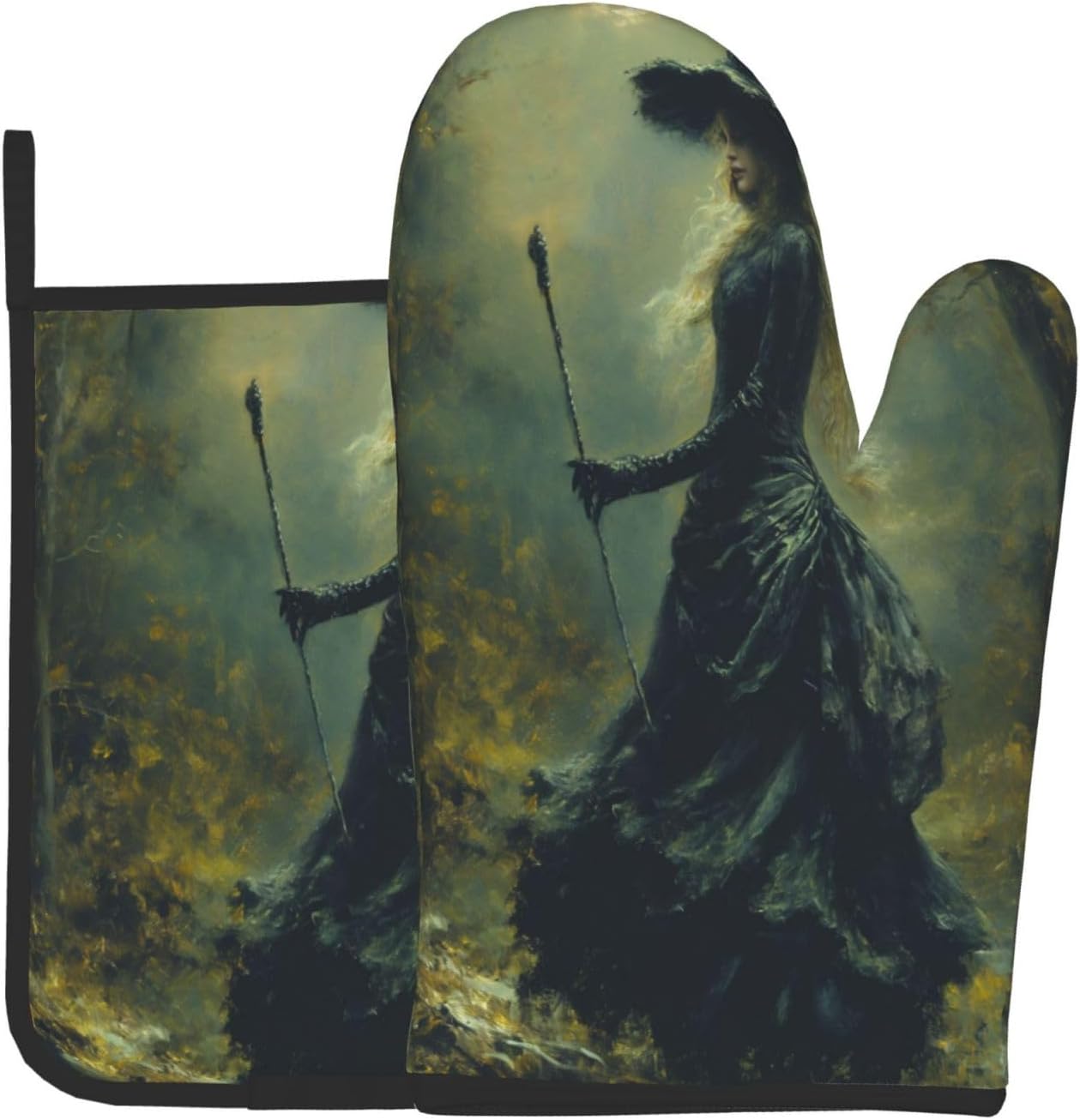 Halloween Witch Thermal Pot Holder Set Cozy Heat-Resistant