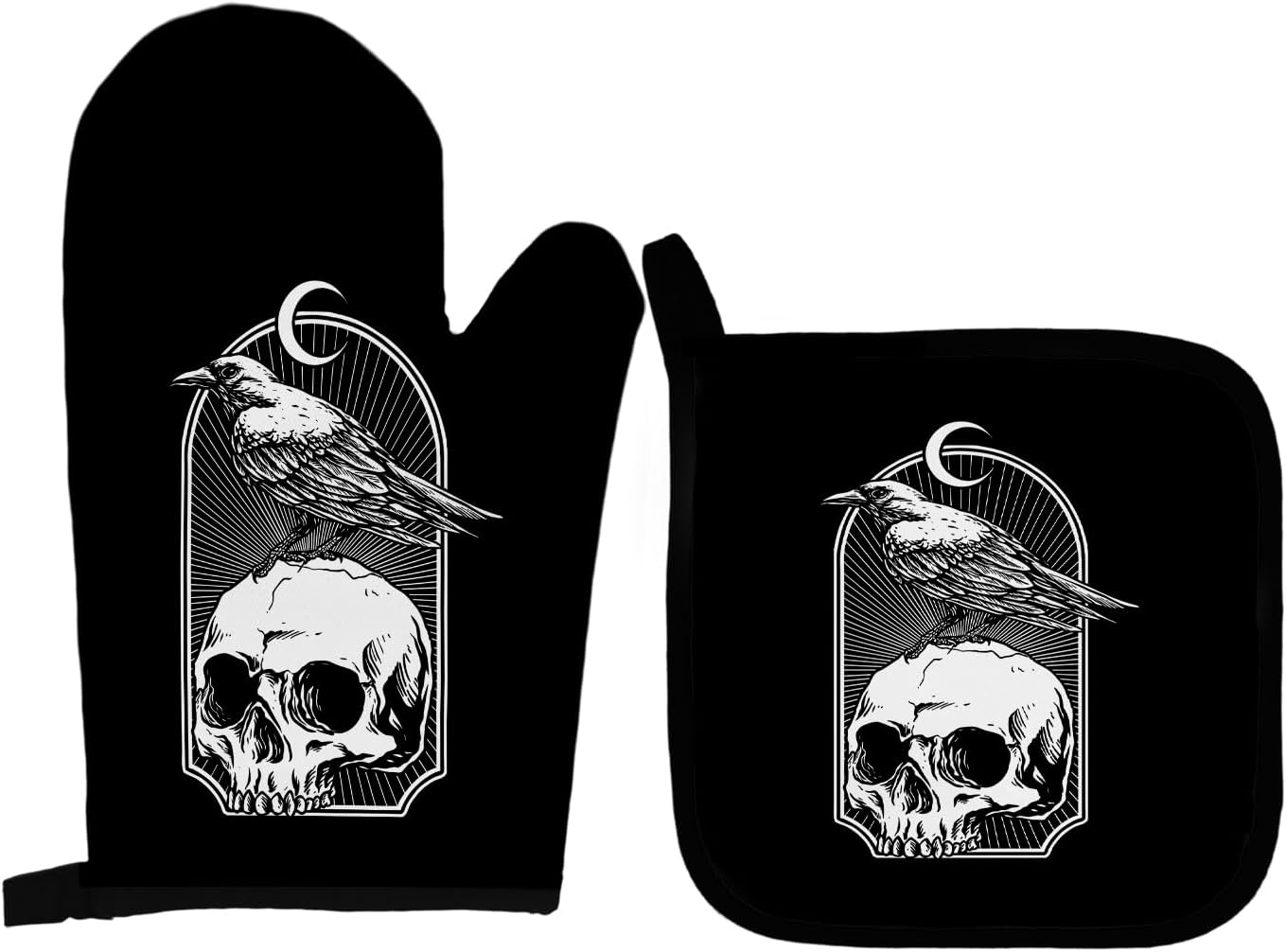 Gothic Skeleton Pot Holder Set