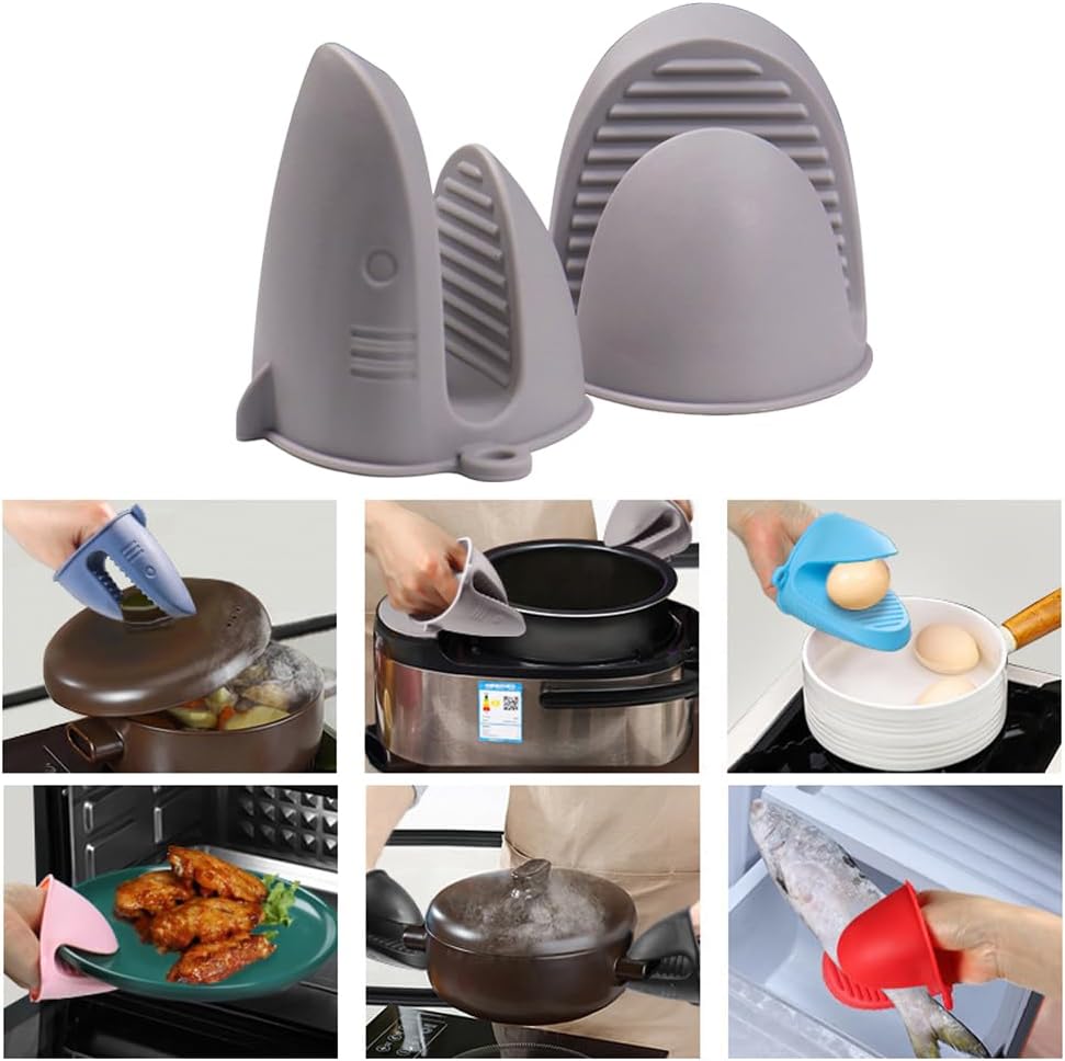 Heat-Resistant Silicone Oven Mitts for Air Fryer