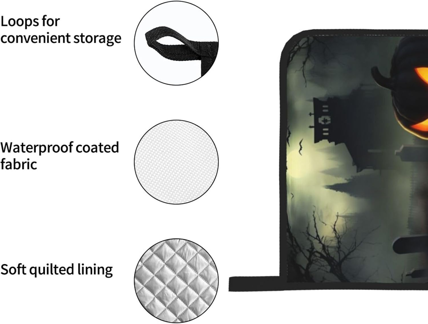 4PCS Halloween Horror Oven Mitts and Pot Holders Set