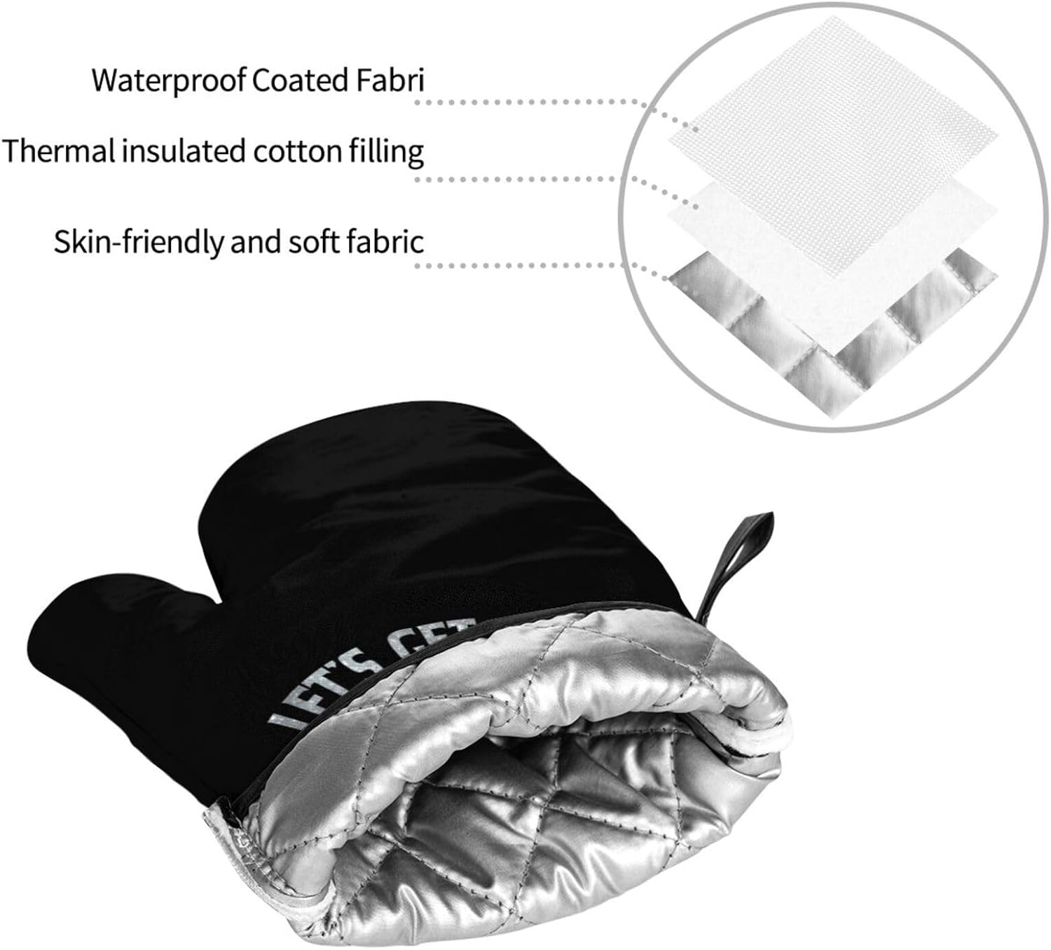 Happy Hanukkah Premium Heat-Resistant Oven Mitts Pot Holders Baking Set of 4