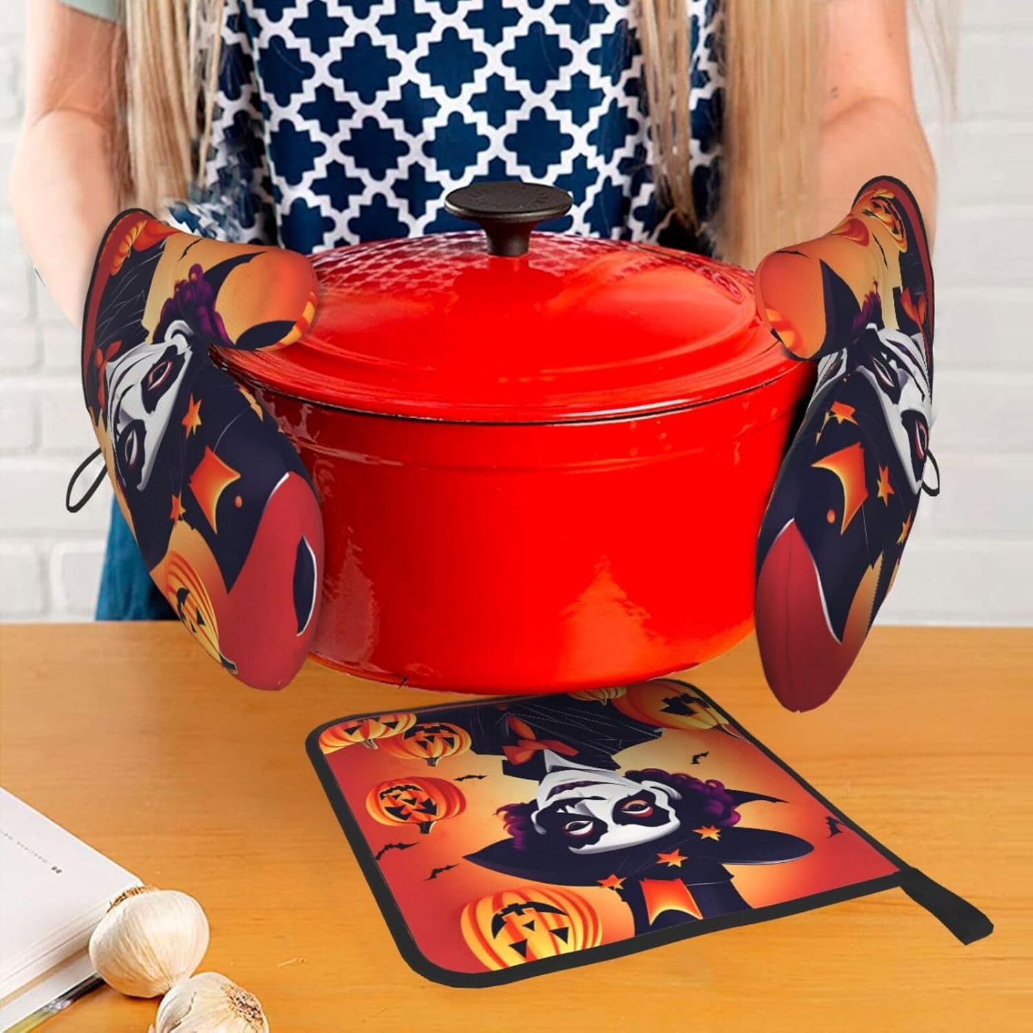Happy Halloween esteems Oven Mitts Pot Holders Sets