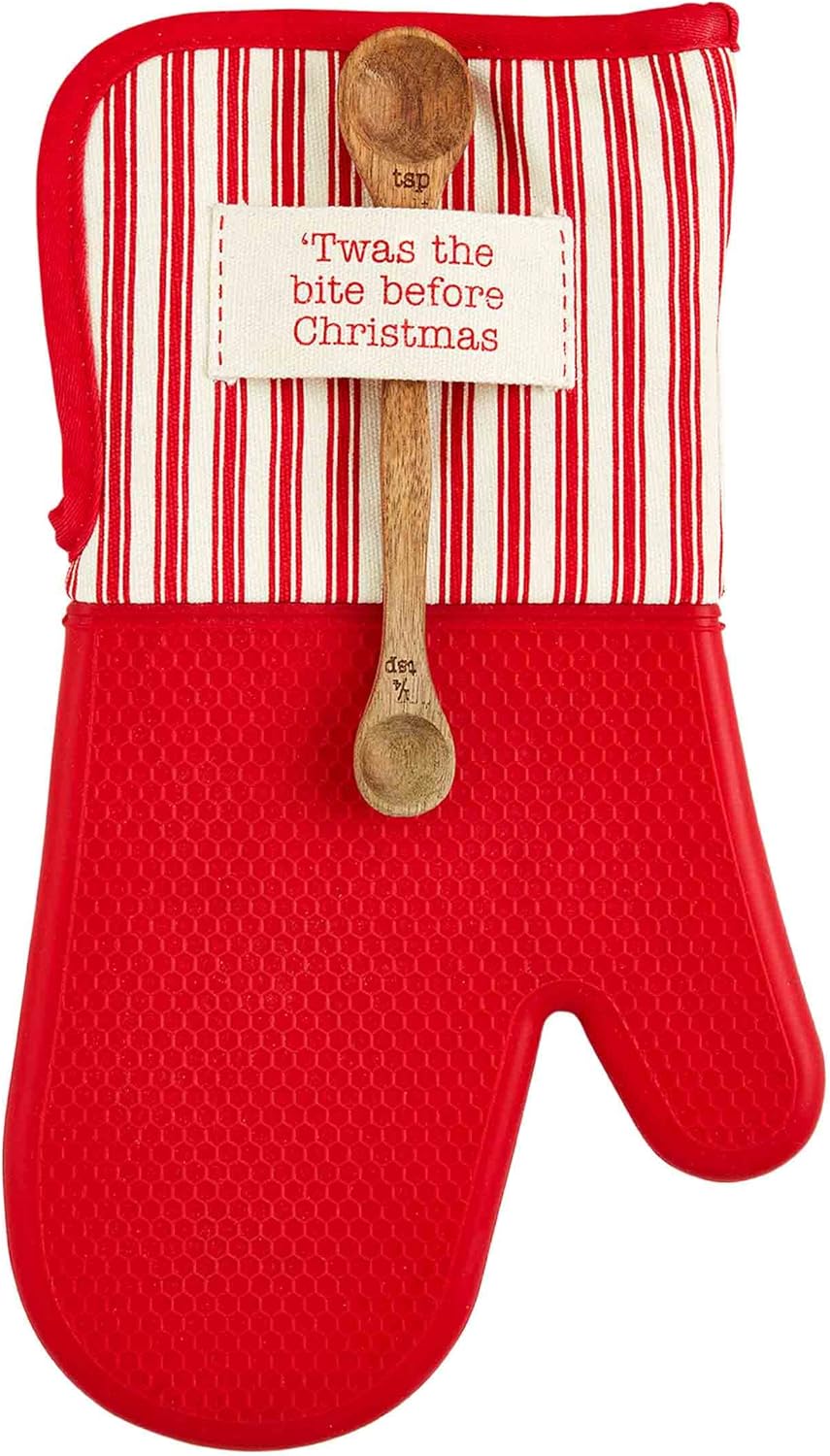 Mud Pie Christmas silicone oven mitt whisk set