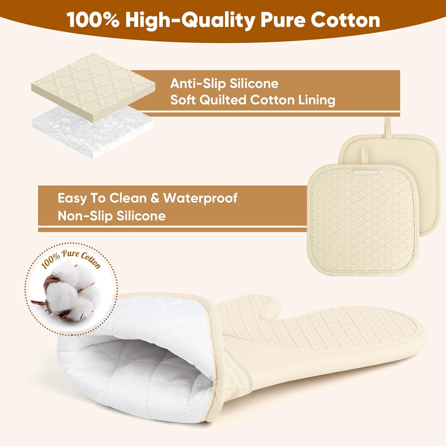 High-Quality Silicone Oven Mitts Pot Holder Soft Heat Resistant Kitchen Essential