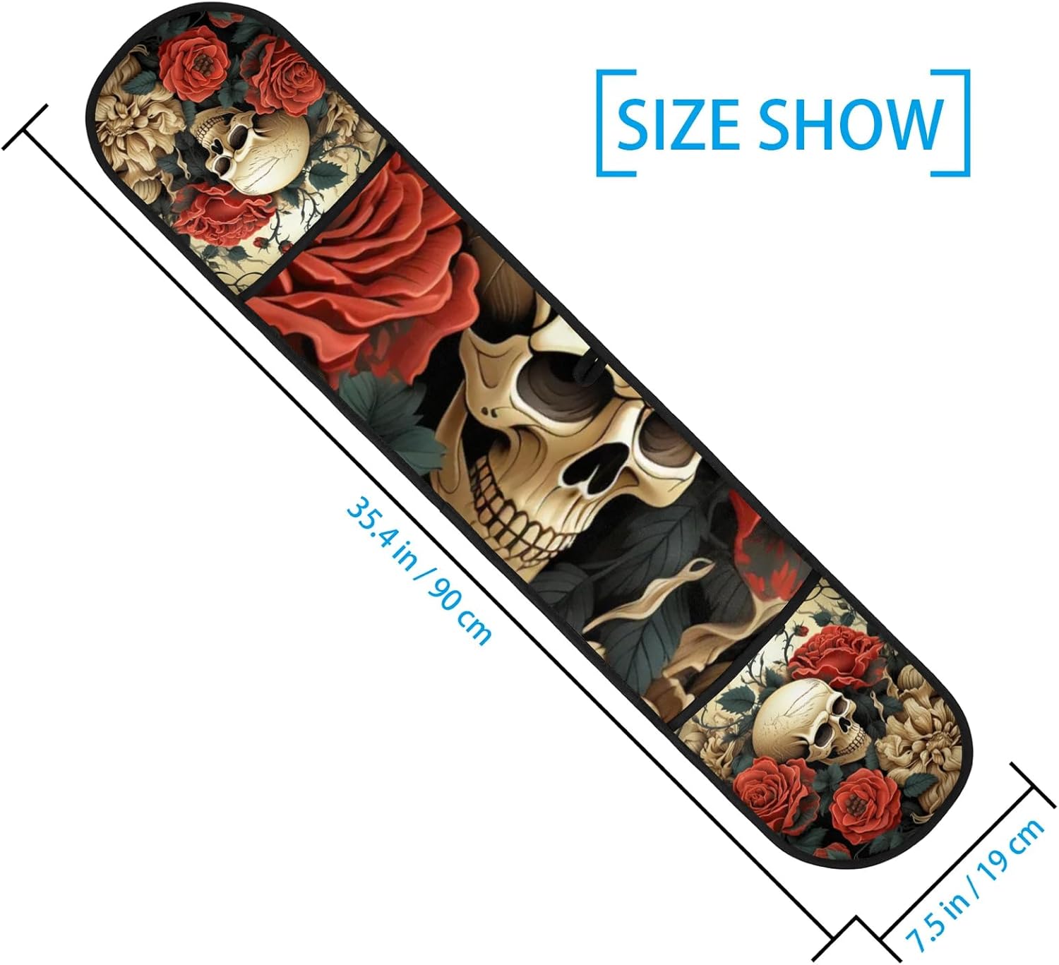 Halloween Red Rose Skull Double Oven Mitts Heat-Resistant Oven Gloves