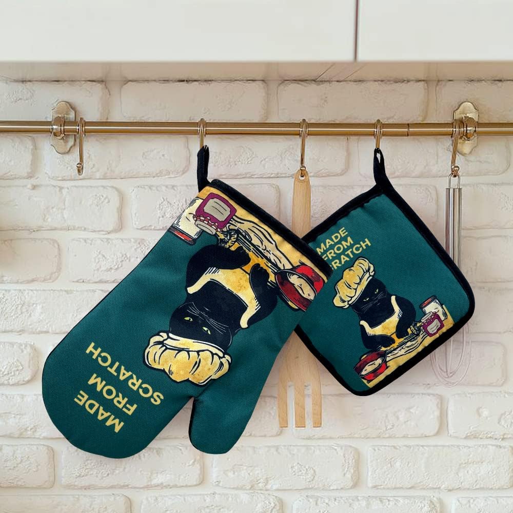 Two-Piece Oven Mitt Set for Cooking