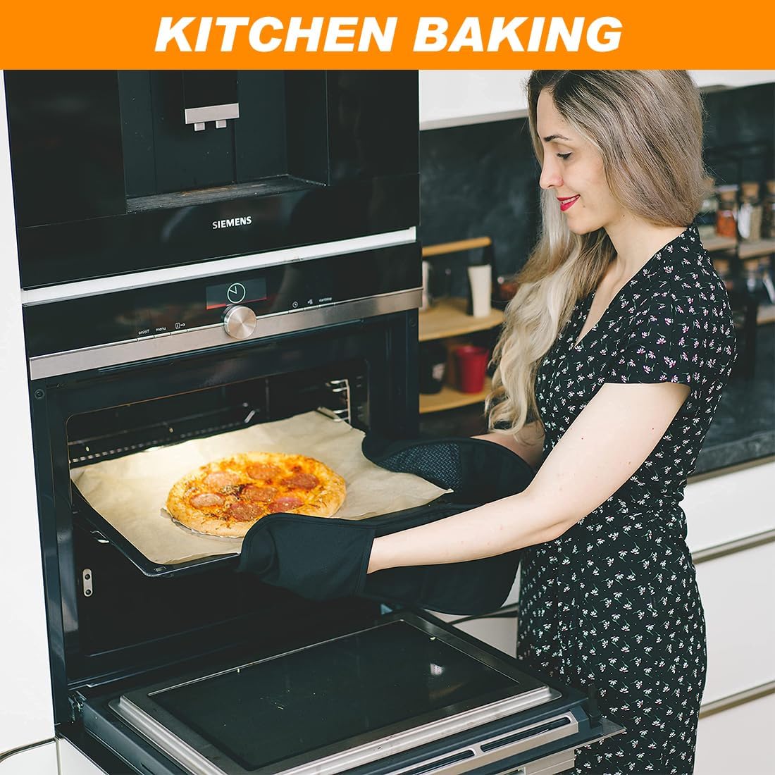 Thick Heat-Resistant Oven Mitt with Non-Slip