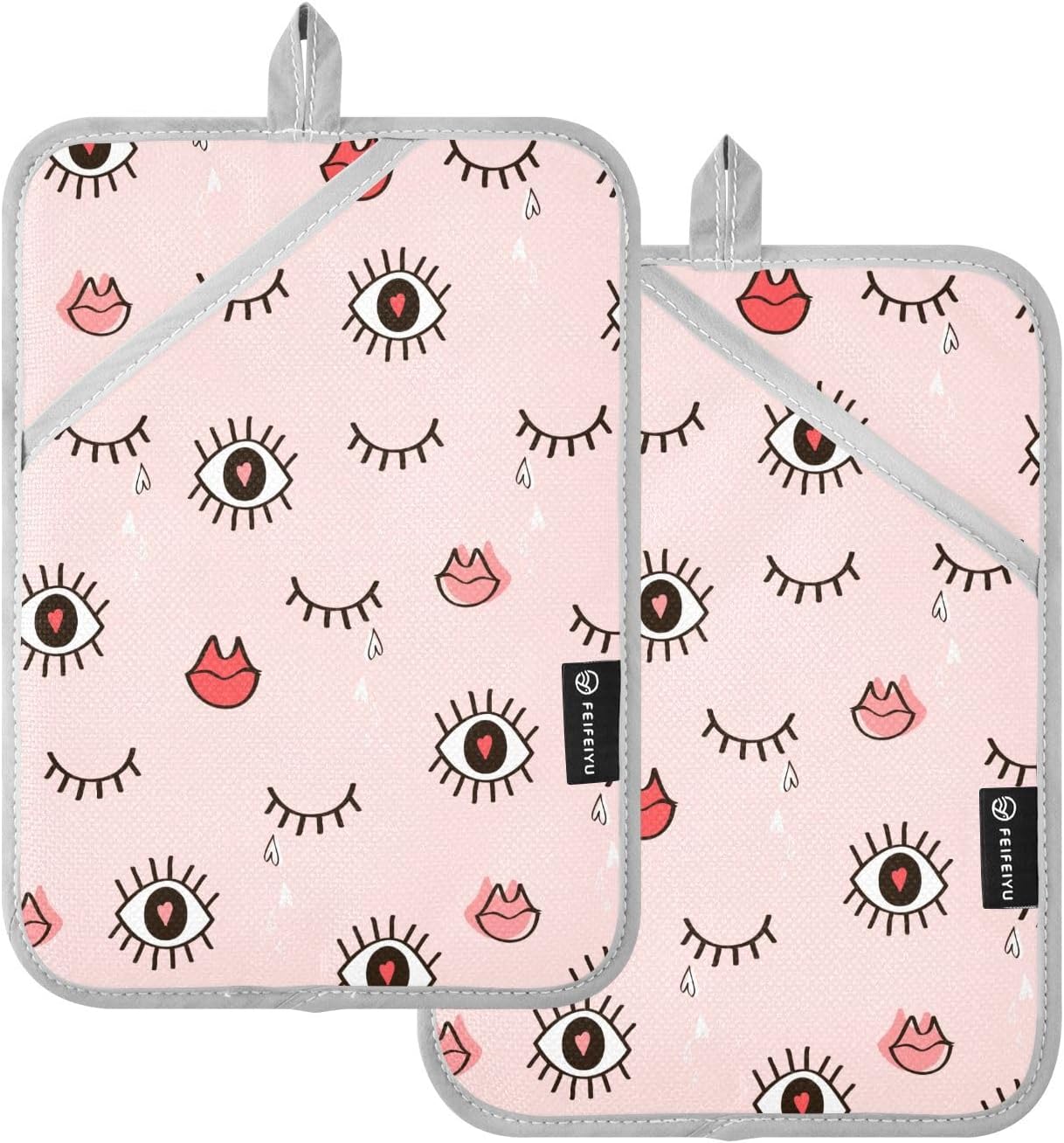 KCldeci Heat-Resistant Potholders Set for Kitchen Baking