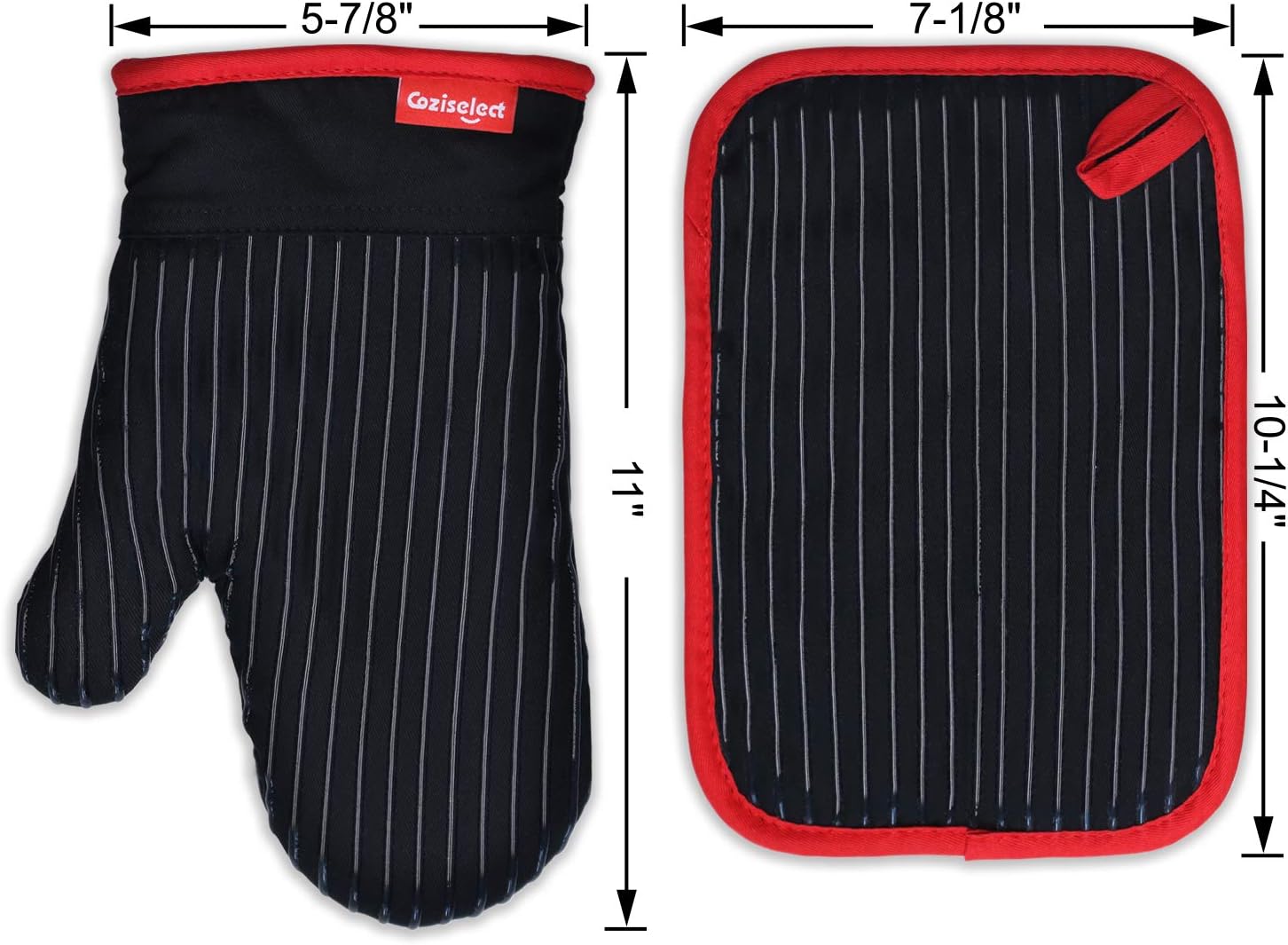 Safe Heat-Resistant Oven Mitts Set