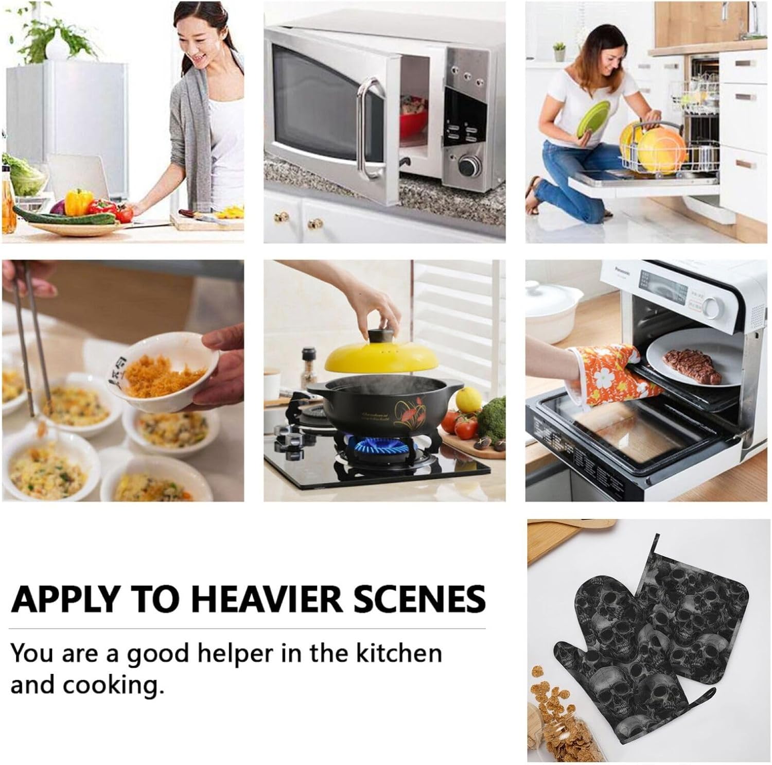 Premium Halloween Horror Oven Mitts for Safe Cooking