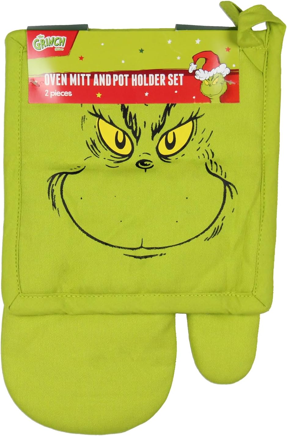 Grinch Oven Mitt and Pot Holder Set