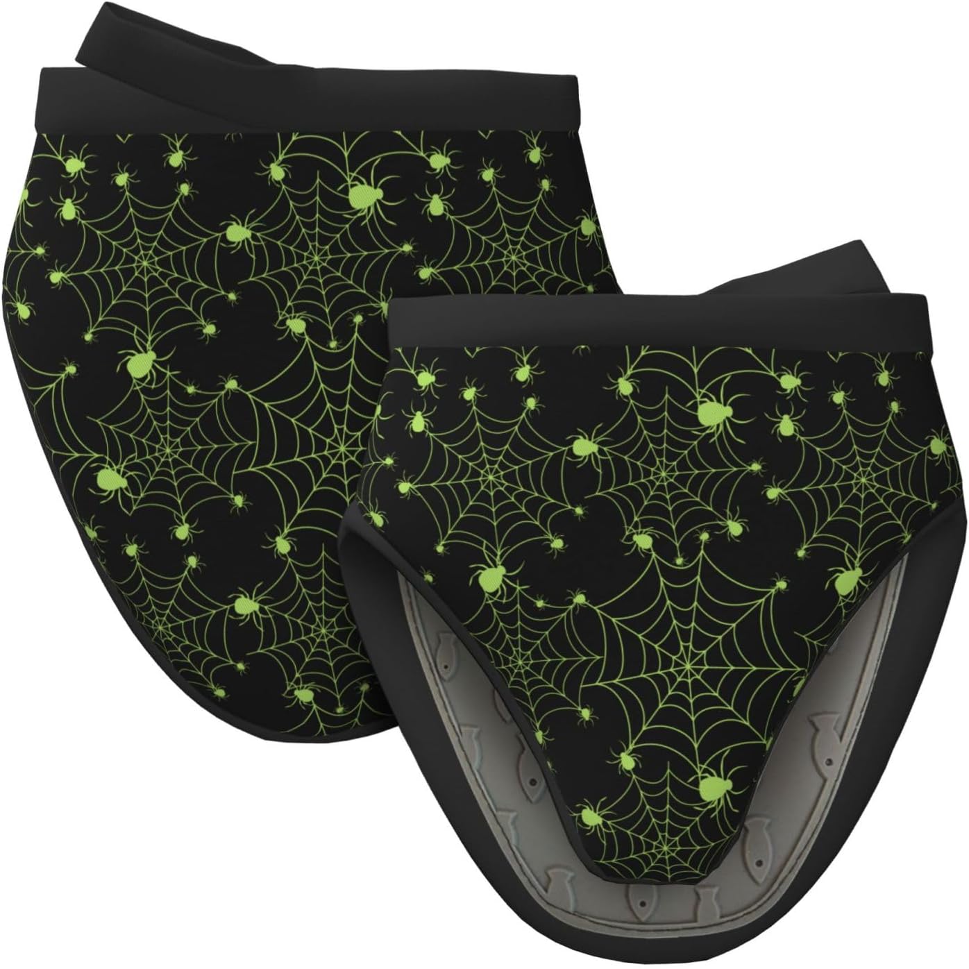 Halloween Halloween Green Spiderweb Oven Mitts