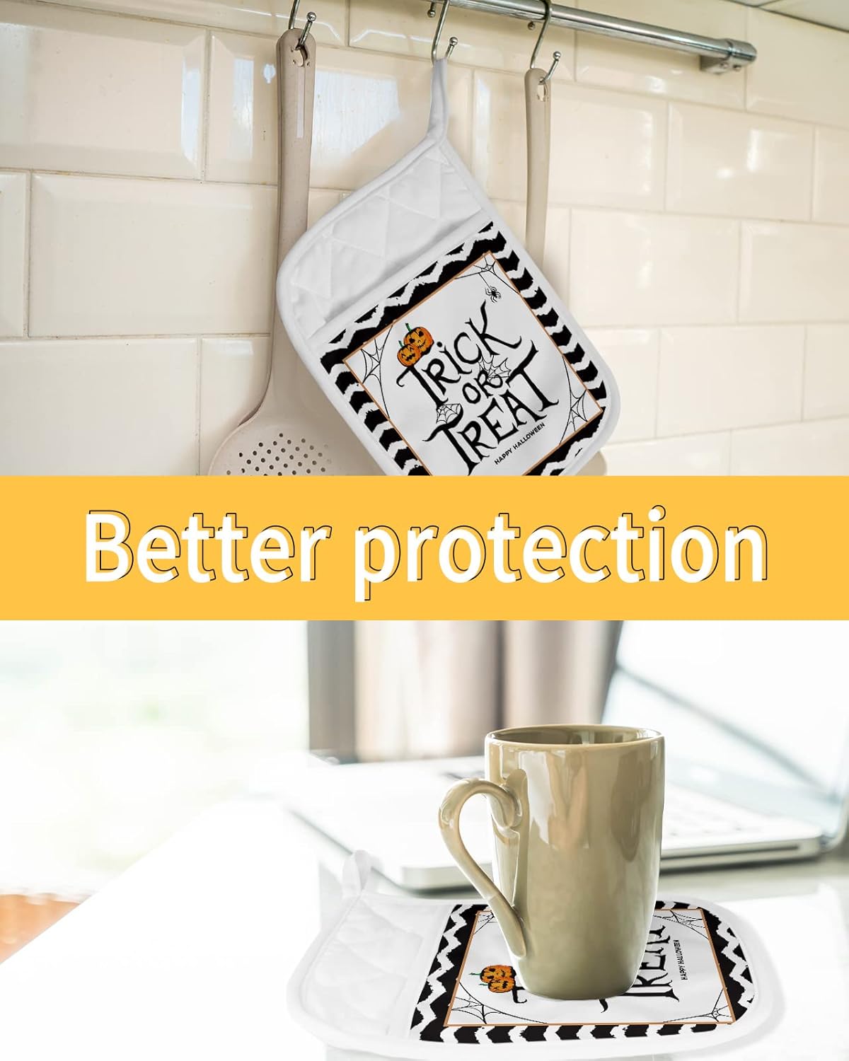 Elevate Your Halloween Game with Our Trick or Treat Pot Holders