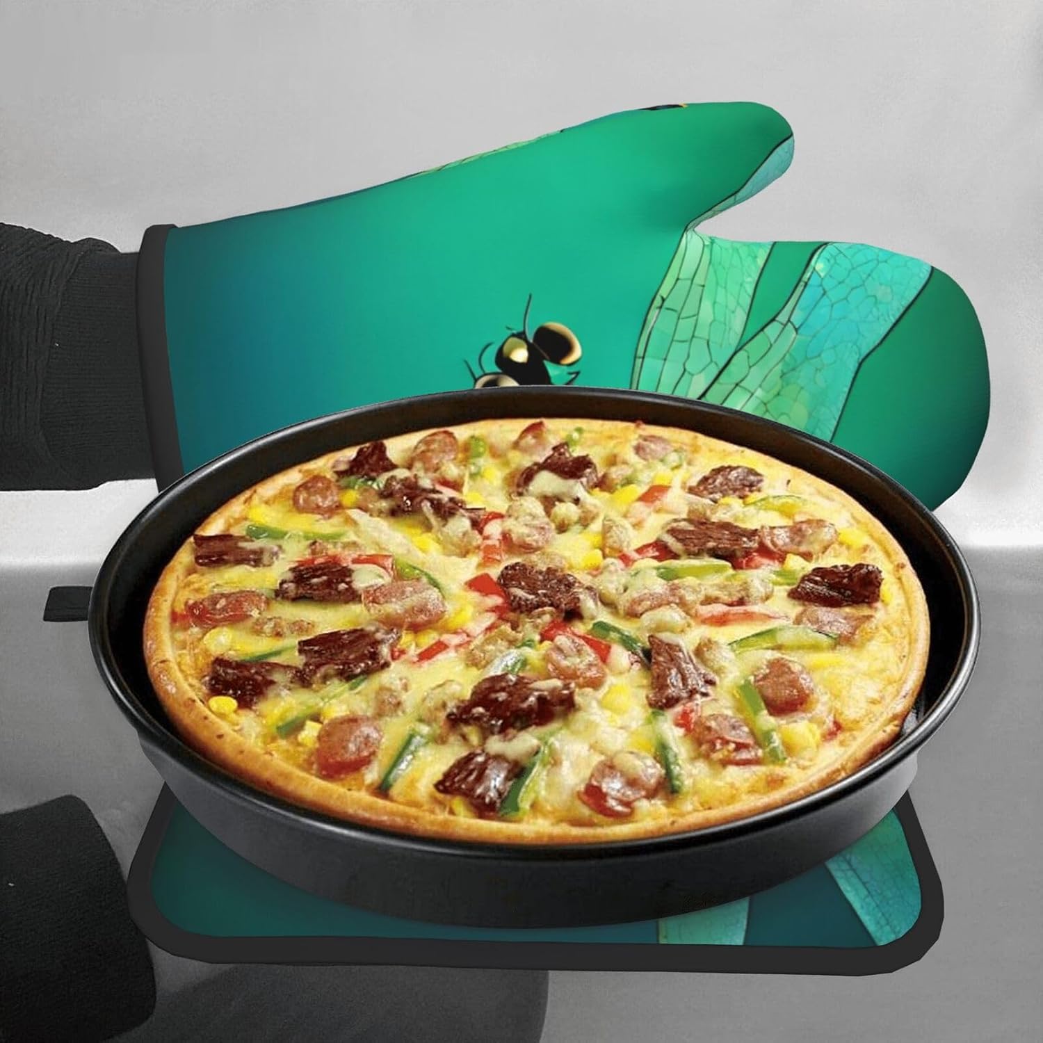 Perfect for Cooking Baking - Heat-Resistant Oven Mitt Set