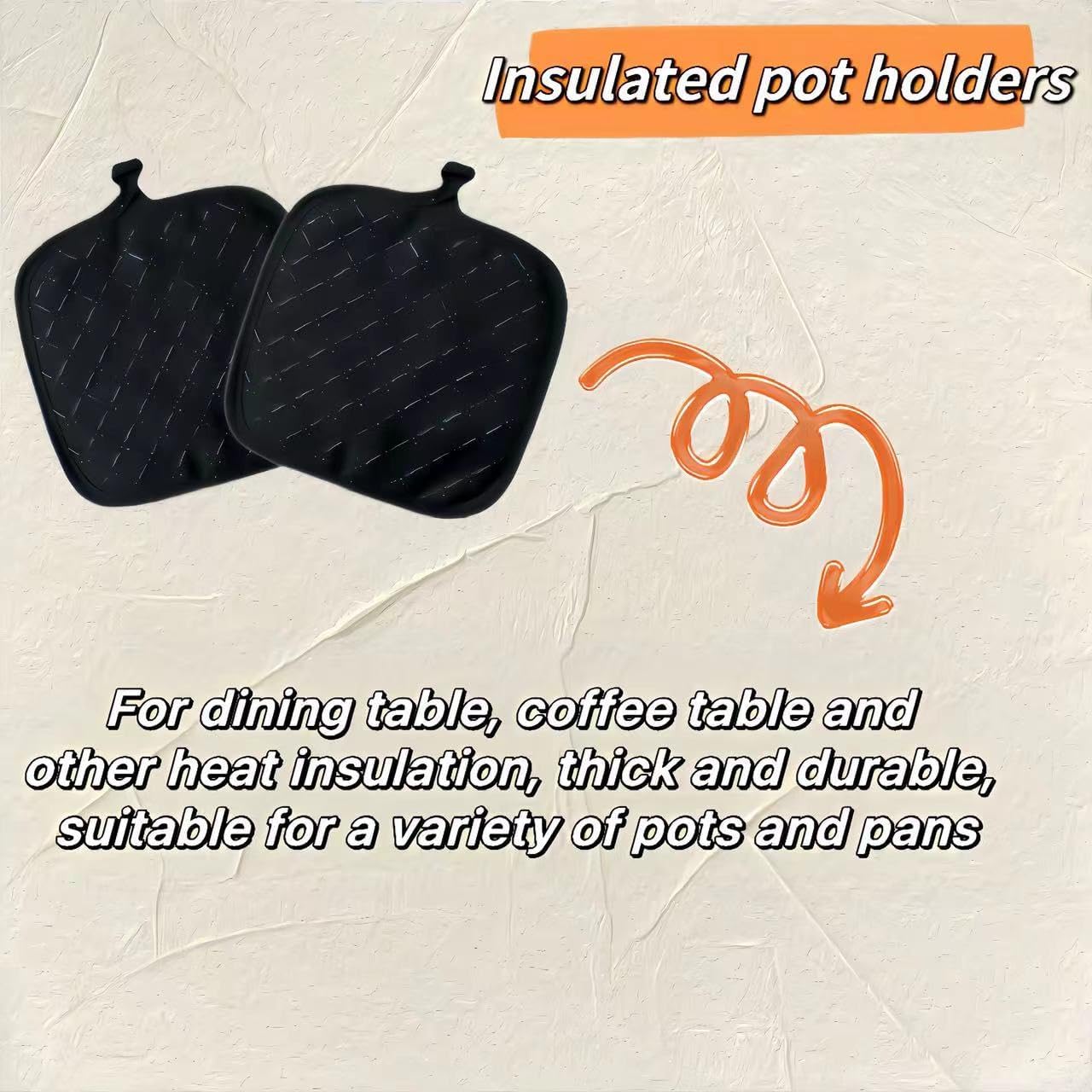 Echo Black 4-Piece Oven Mitts Pan Racks Set for Kitchen Essentials