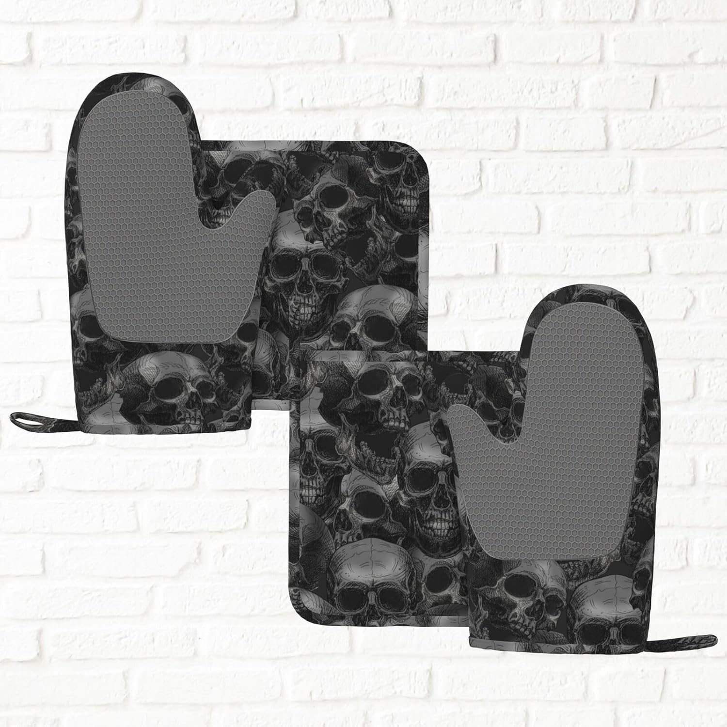 Premium Halloween Horror Oven Mitts for Safe Cooking
