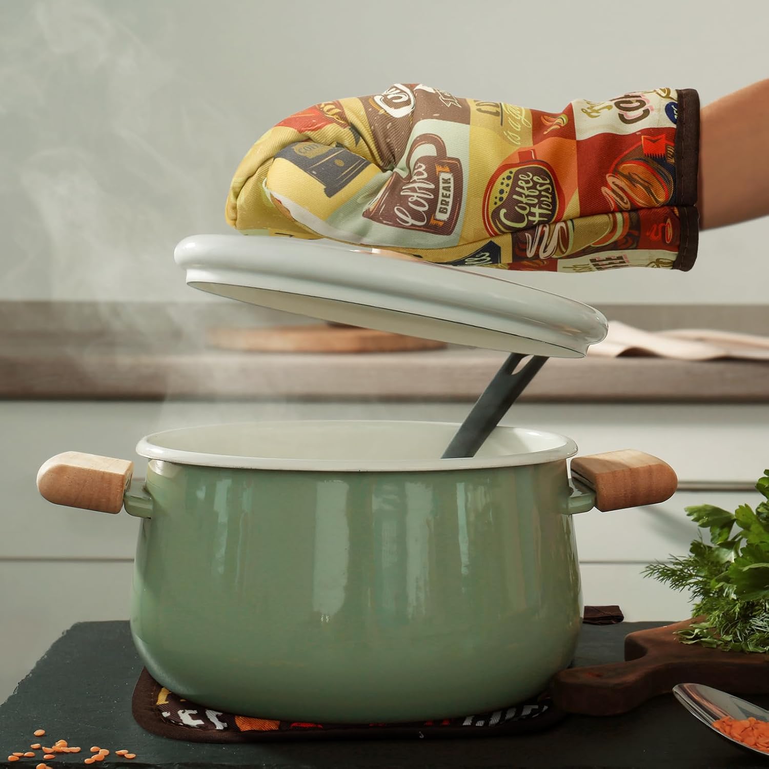 Bencailor Boho Brown Kitchen Accessories