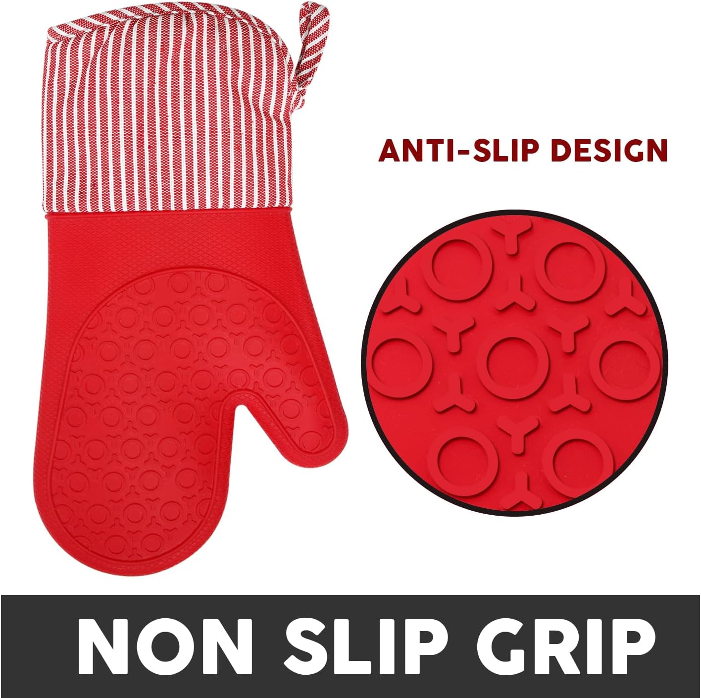 Mijo Tex Heat-Resistant Silicone Oven Mitts