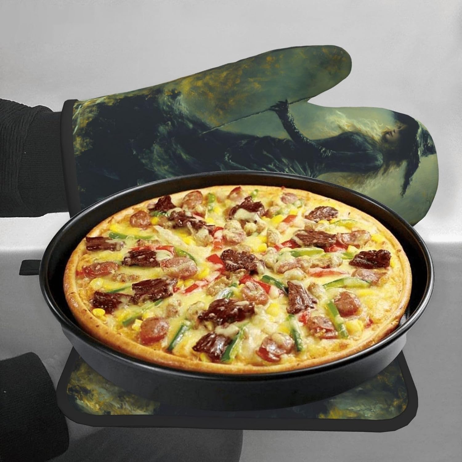 Halloween Witch Thermal Pot Holder Set Cozy Heat-Resistant