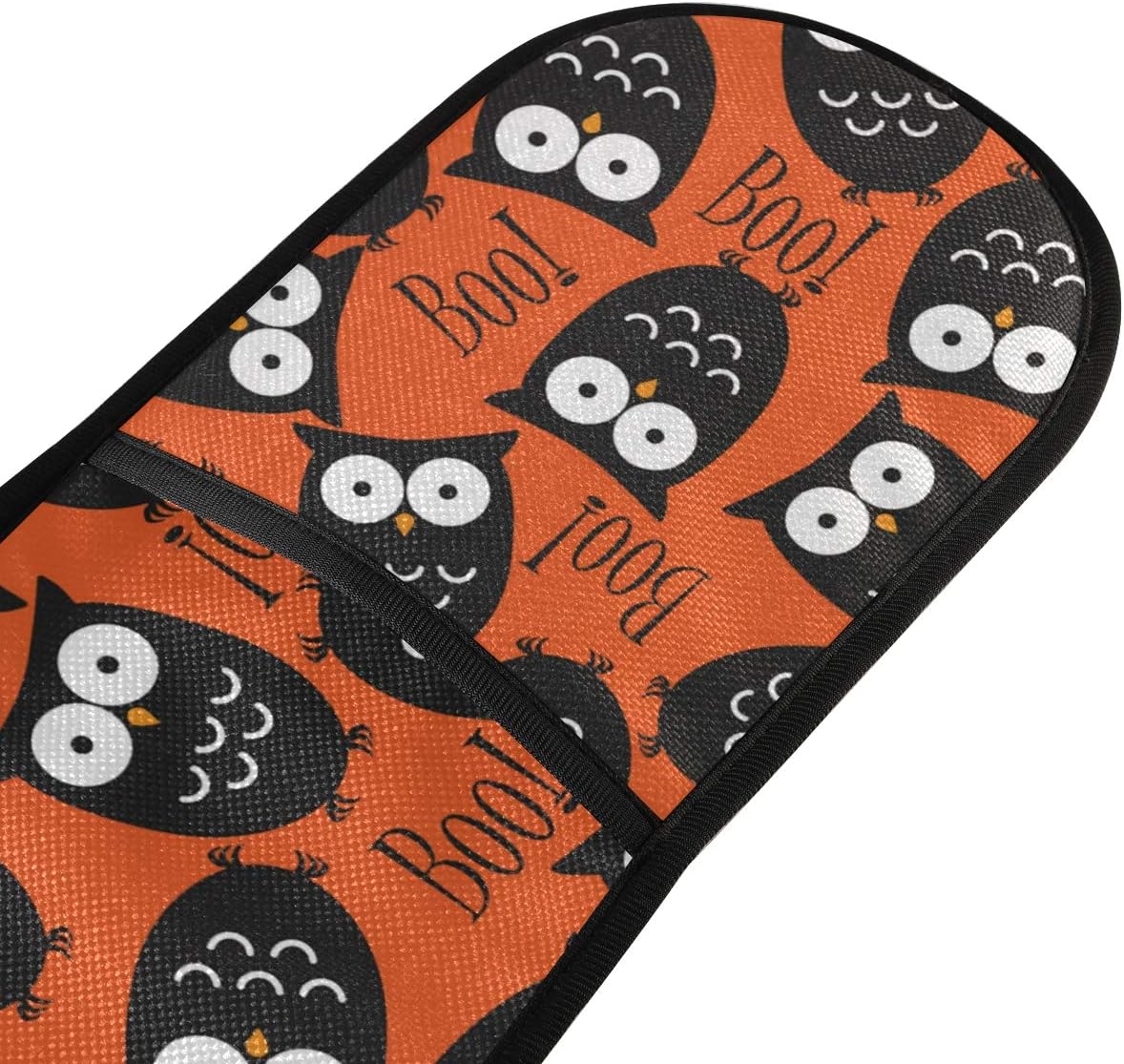 Halloween Owl Boo Double Oven Mitt Heat-Resistant Kitchen Gloves
