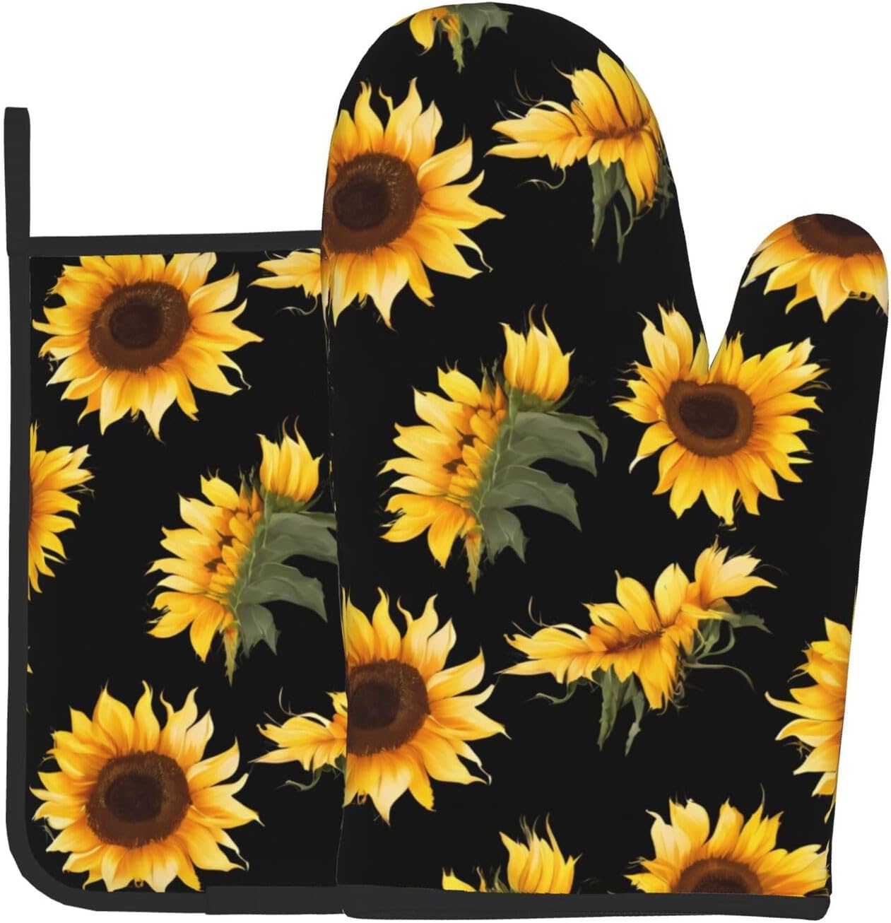 Sunflower Oven Mitts Set