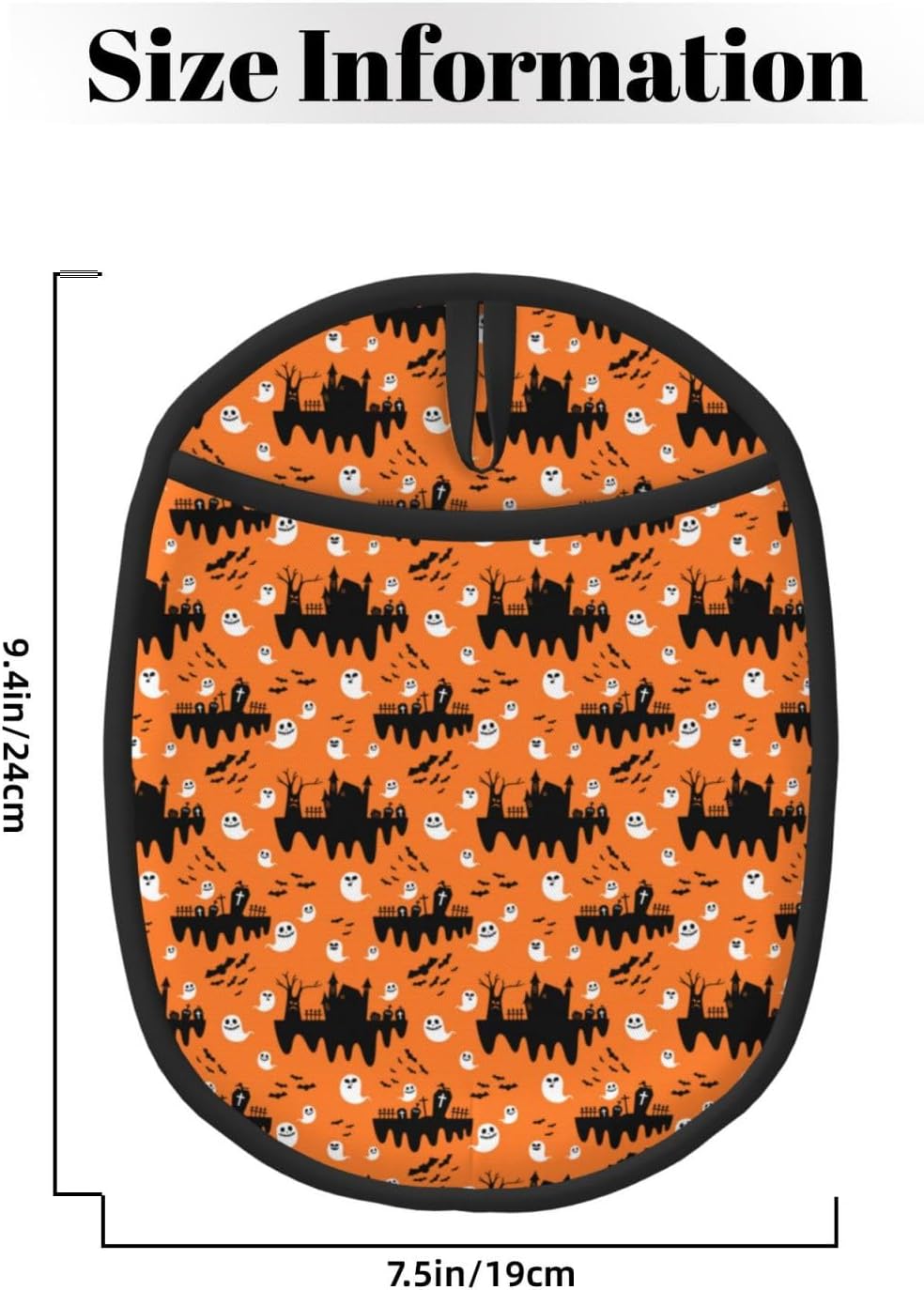 Halloween Spooky White Oven Mitts with Hanging Loop