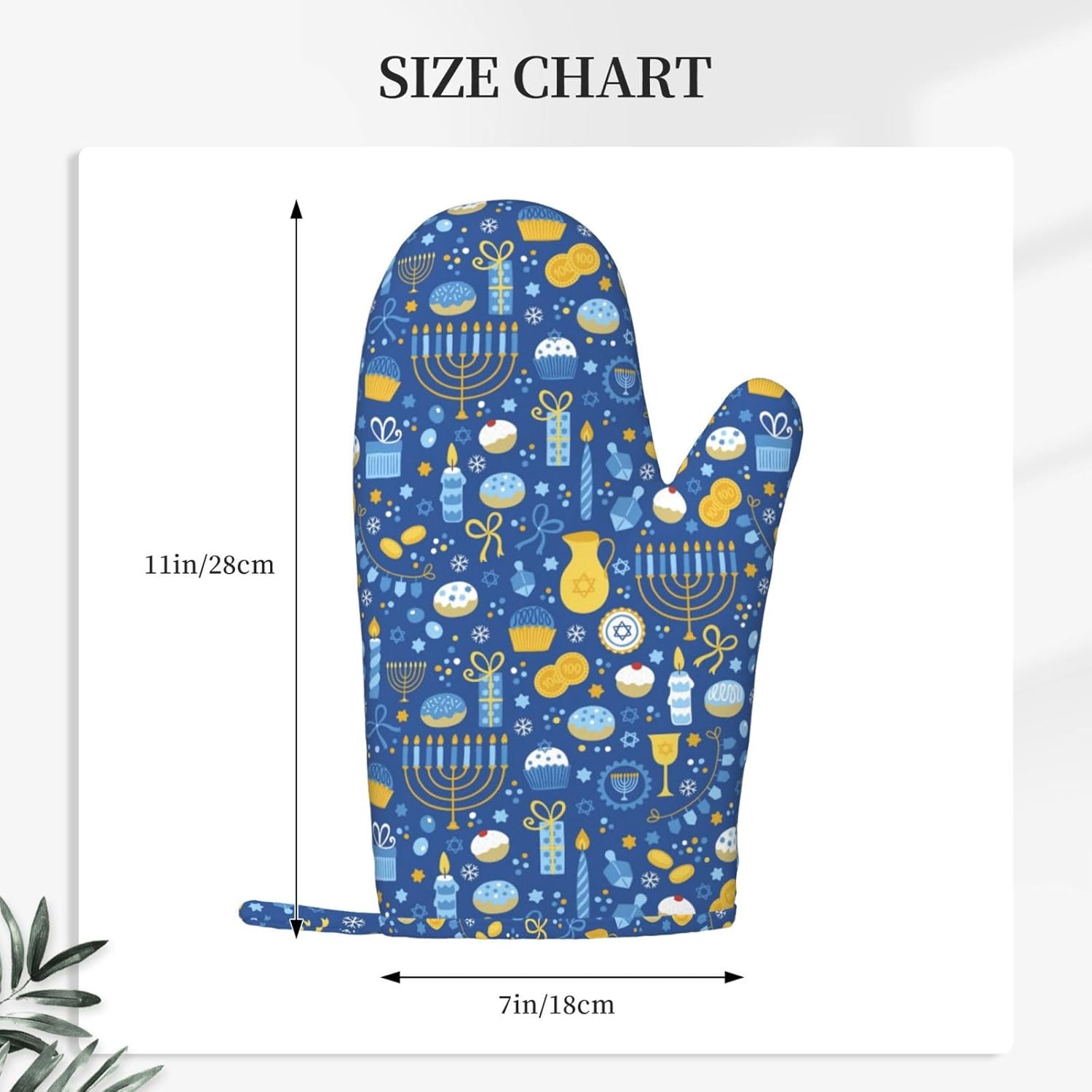 Happy Hanukkah Oven Mitts transparent silicone oven gloves for cooking