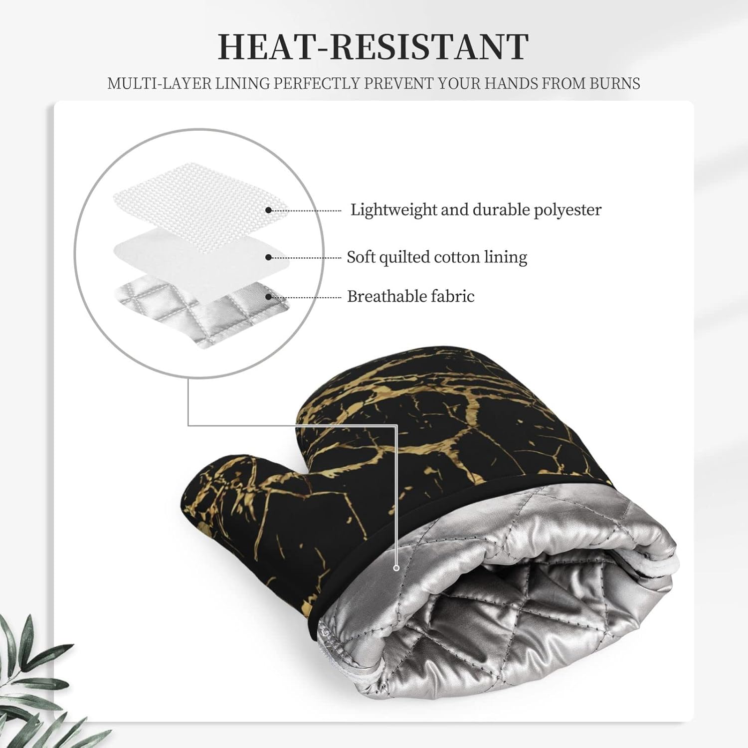 Oven Mitts Potholders - Heat-Resistant Waterproof FUN Design for Cooking