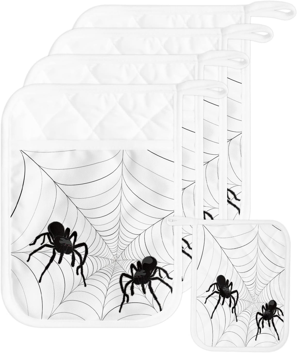 Halloween Spooky Cobweb Pot Holder Set trick or treat