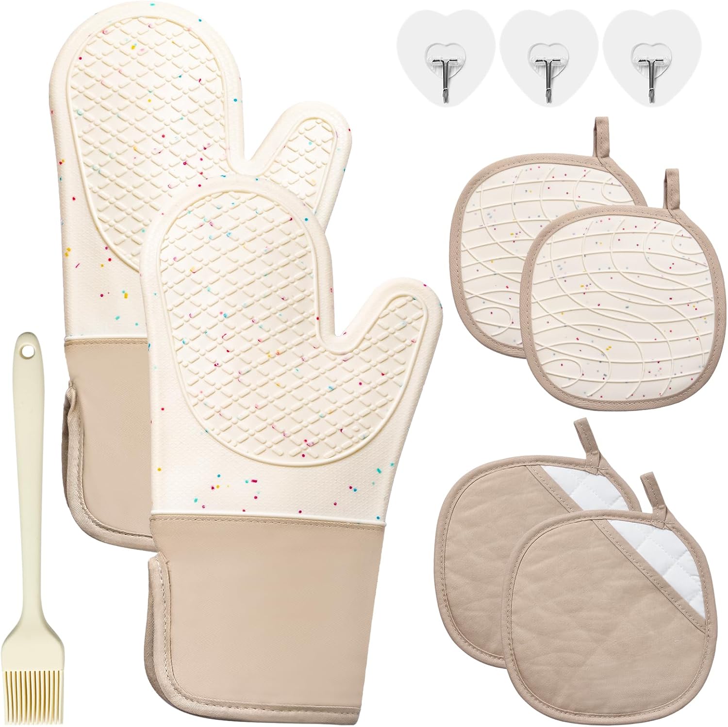 7-Piece Oven Mitts Pot Holders Set
