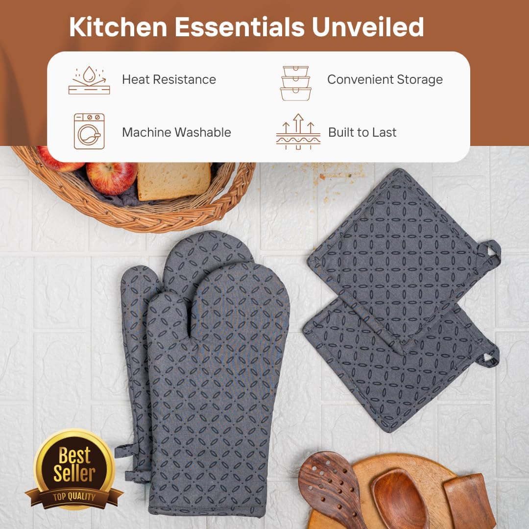 Safe Oven Mitts and Cleaning Essentials