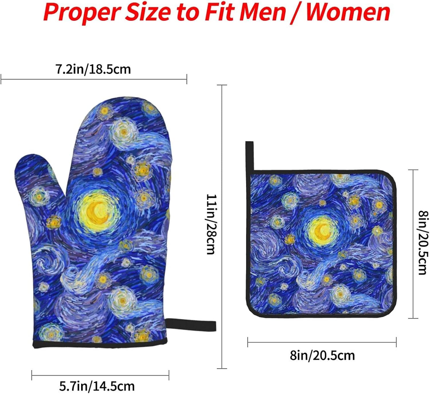 Safe Oven Mitt Set - Non-Slip Heat-Resistant for BBQ and Cooking