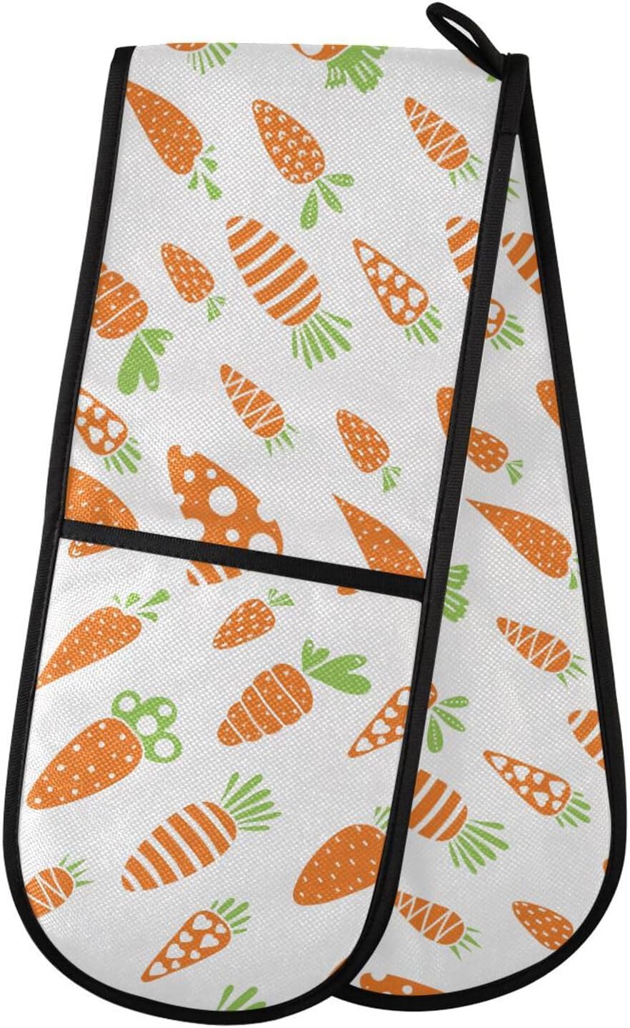 Double Oven Mitts Heat-Resistant Oven Glove for Kitchen Use