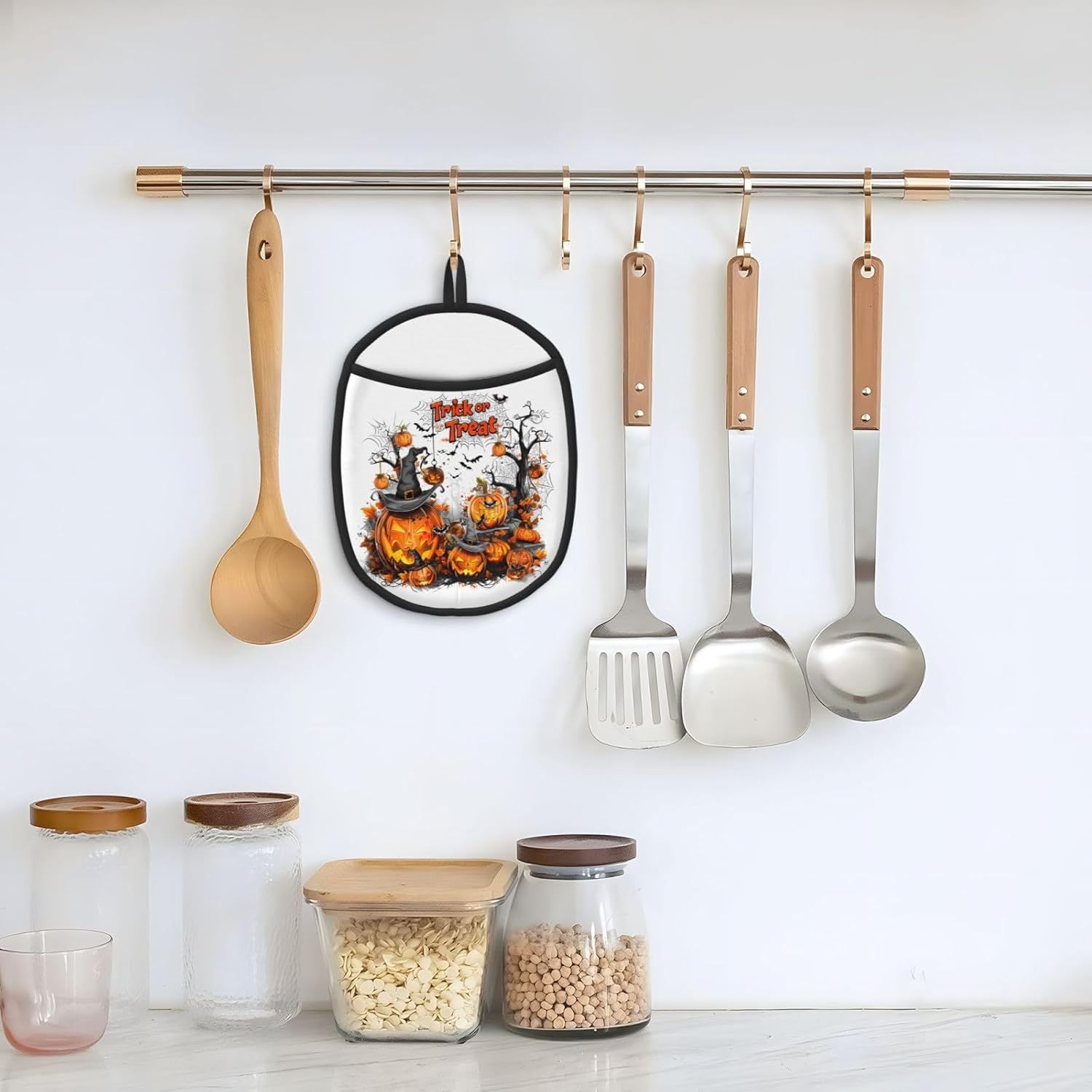 Festive Trick or Treat Pot Holder Set