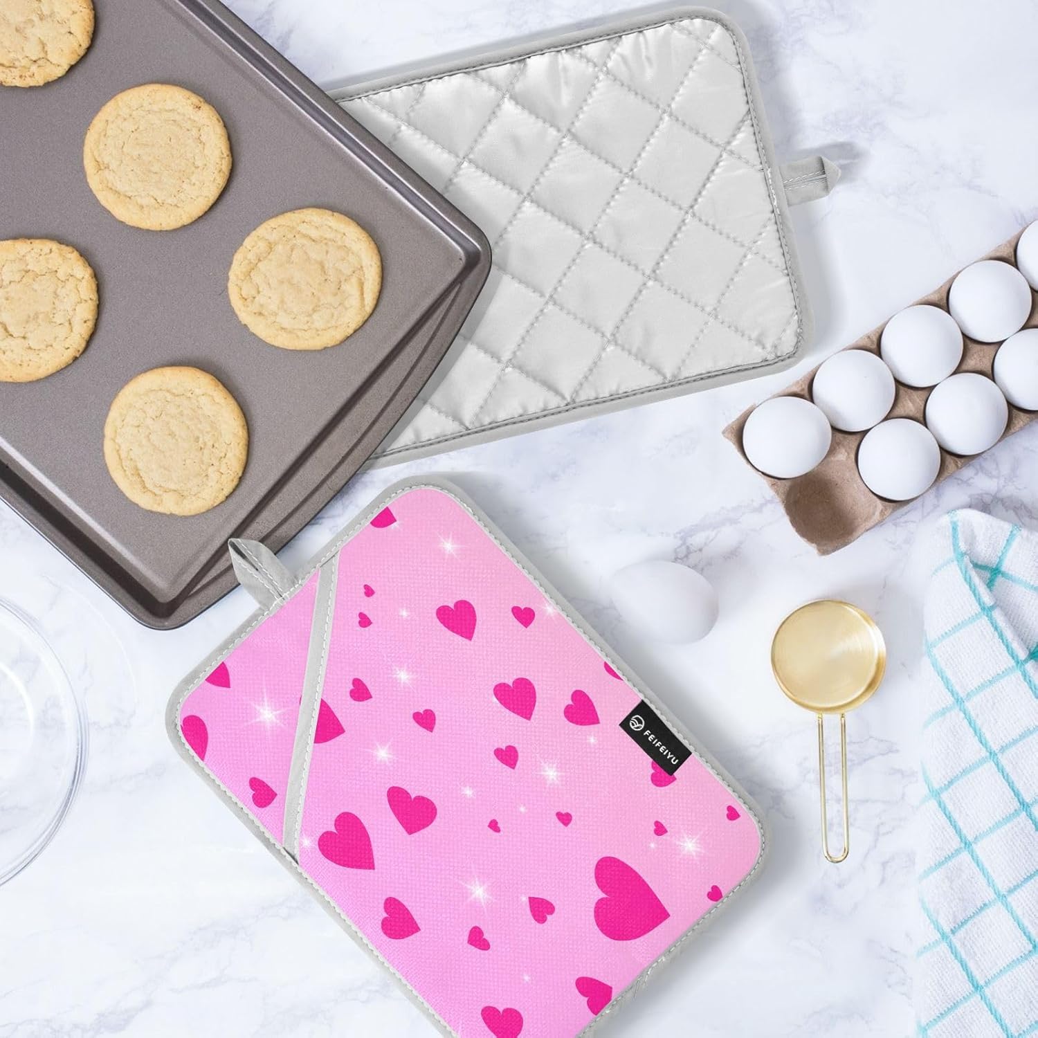 Preciosa Pink Heart Oven Mitt 2-Pack