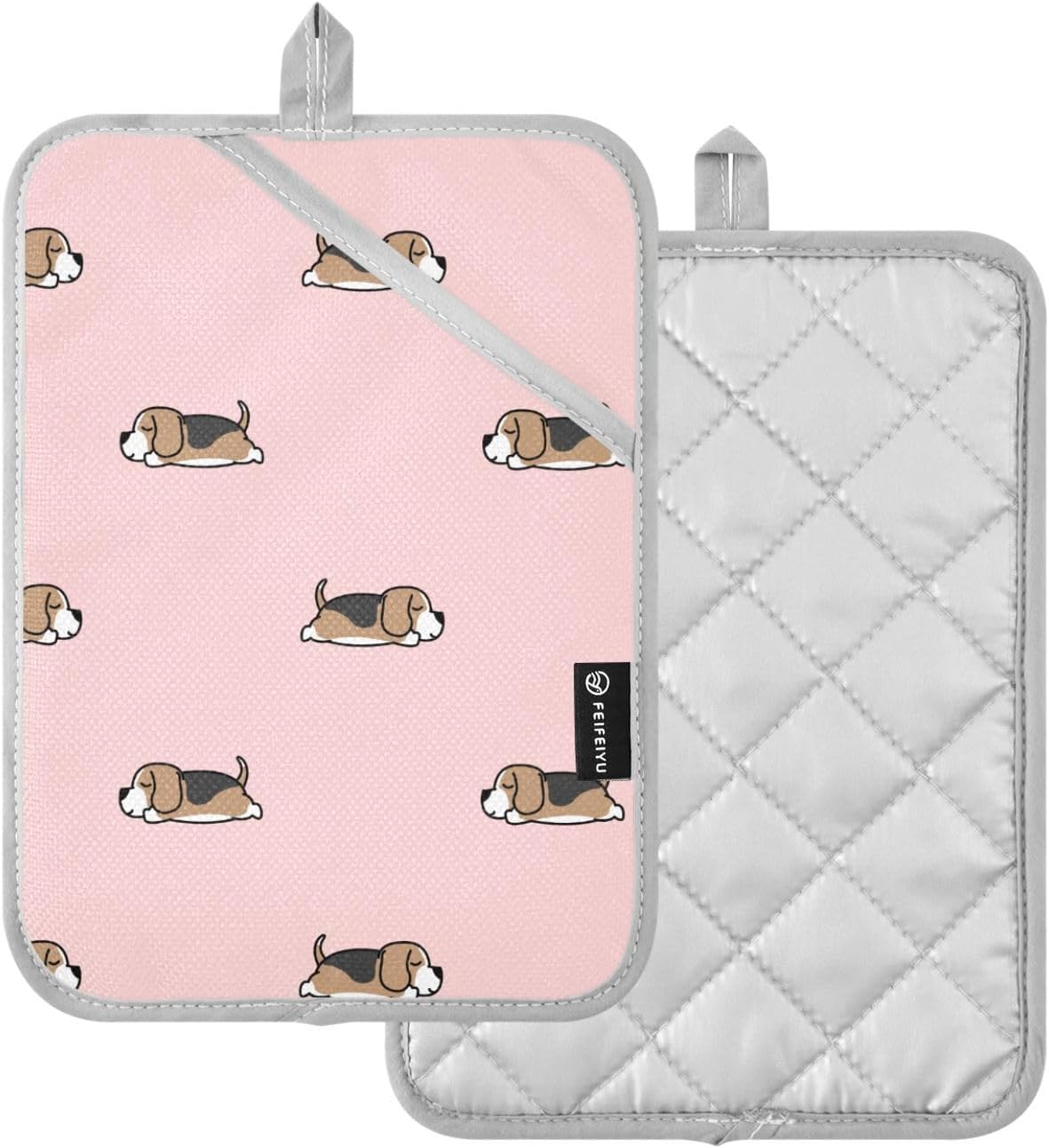 Perfect for Cooking Baking Potholders Dalzium Potholder Beagle Set