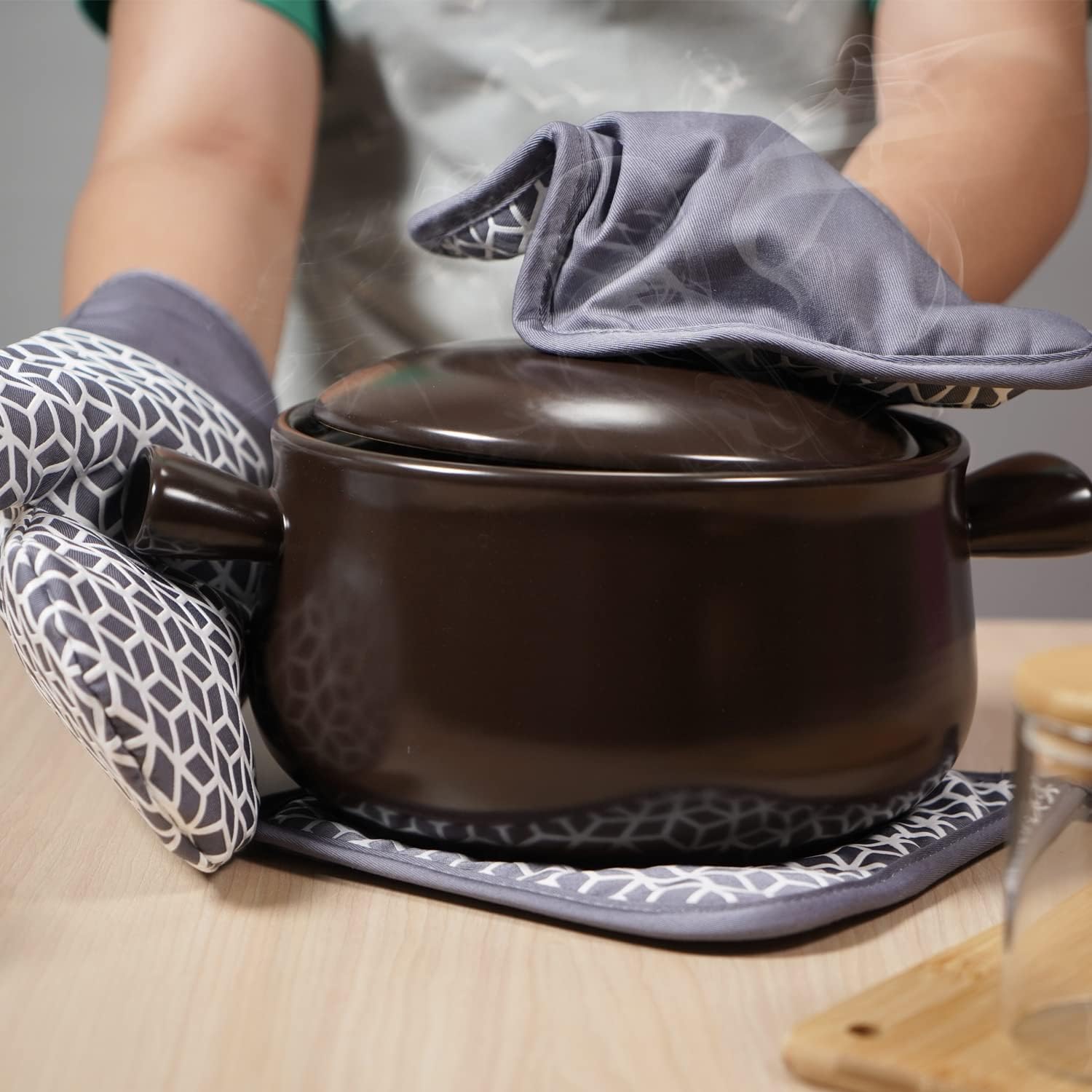 6-Piece Heat-Resistant Oven Mitts Set