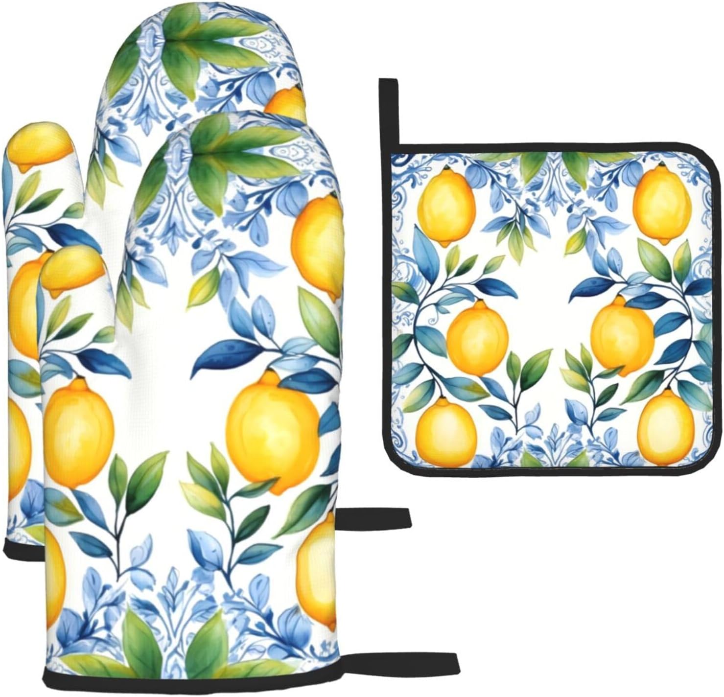 Edafol Oven Mitts and Pot Holders 3 Pack Set
