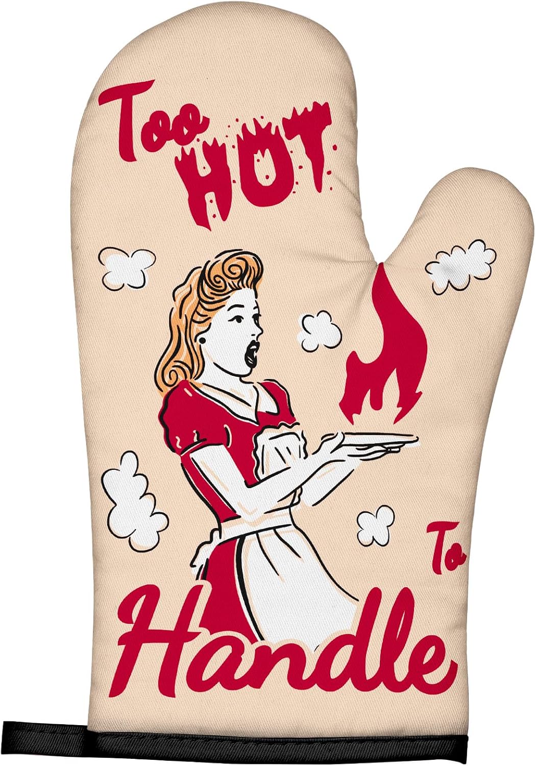 Swooflia Funny Oven Mitts Heat-Resistant Kitchen Gloves for Women