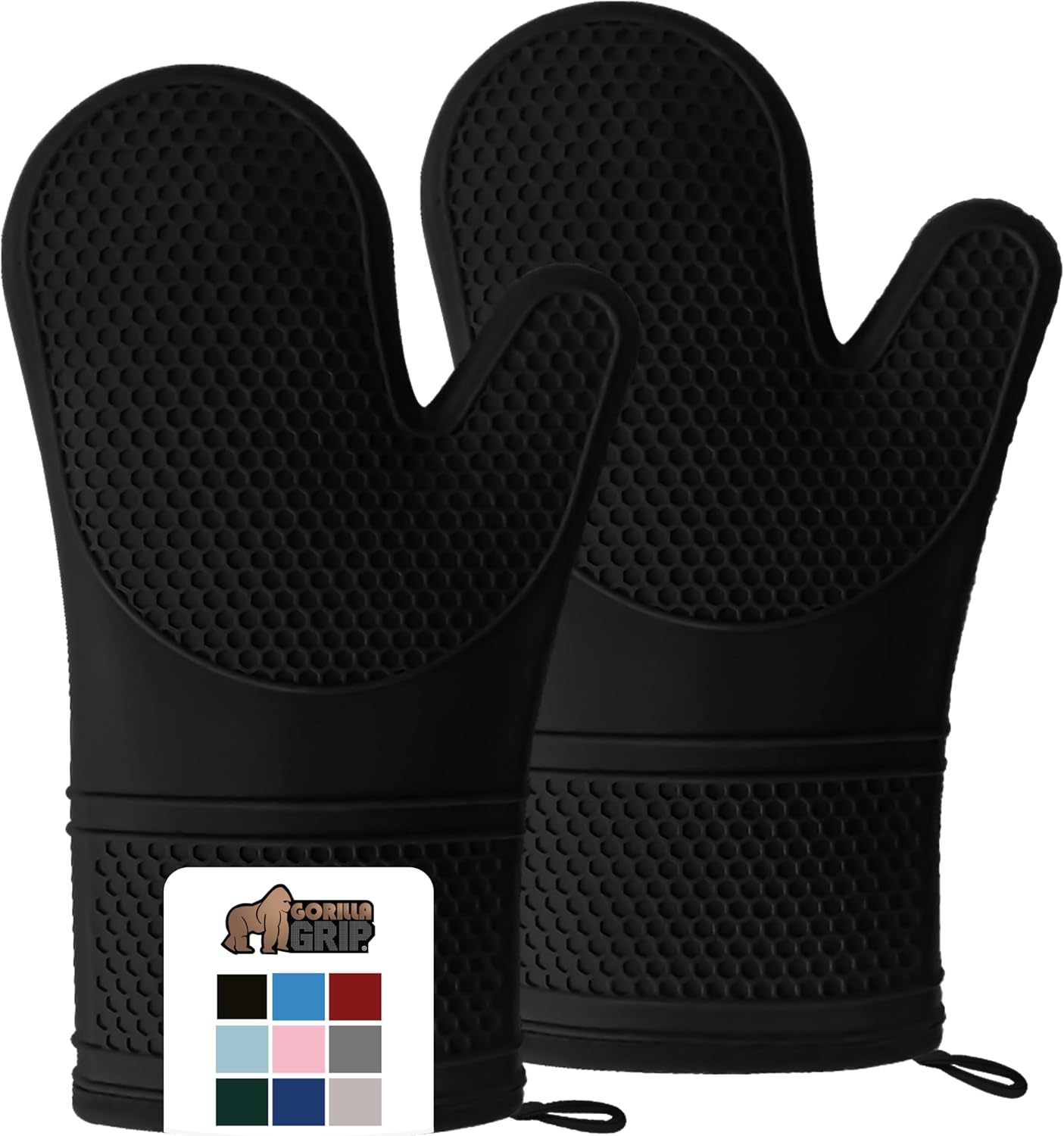 Heat-Resistant Silicone Oven Mitt Set