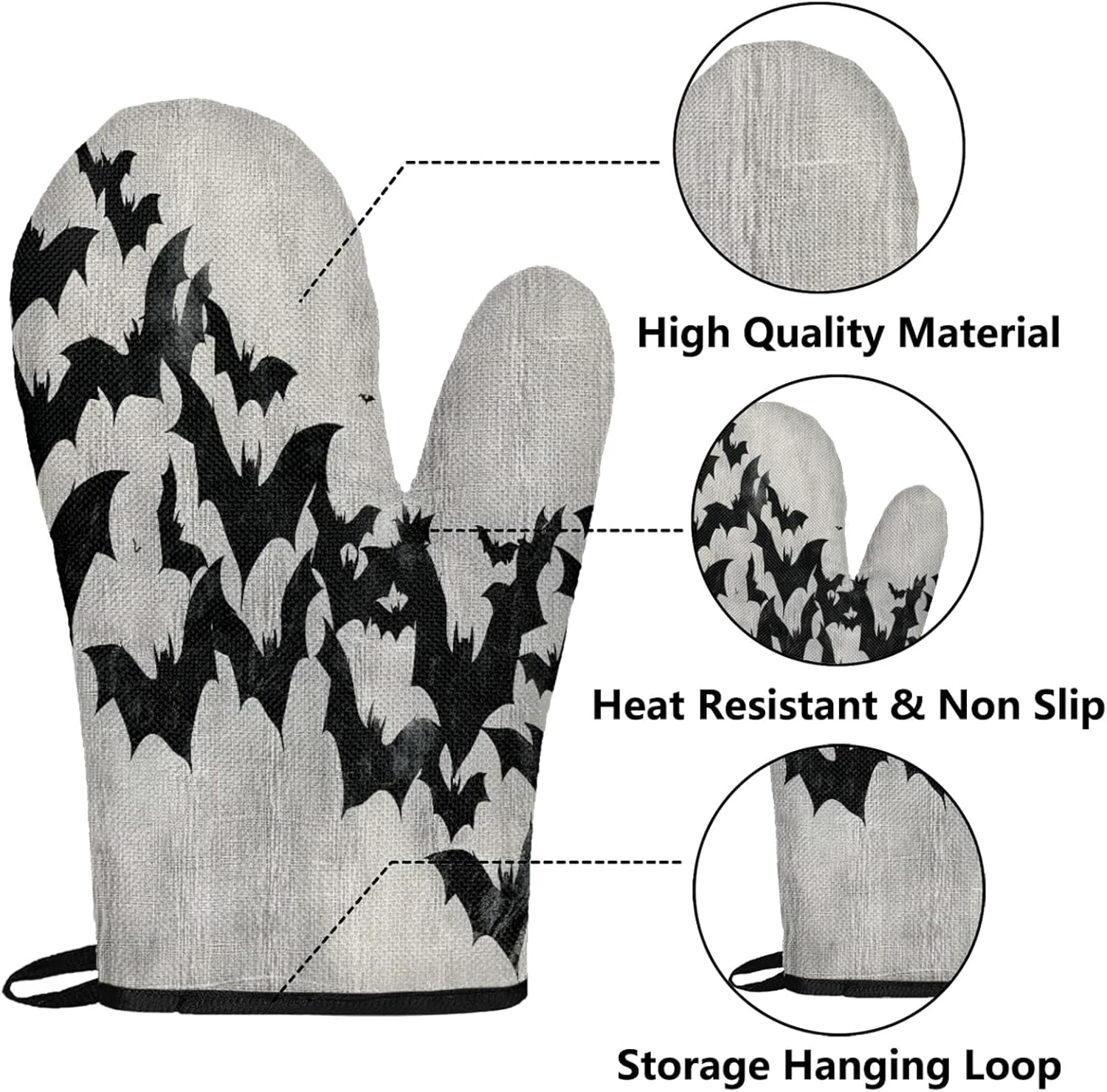 Trick or Treat Halloween-Themed Oven Mitts Potholders Set