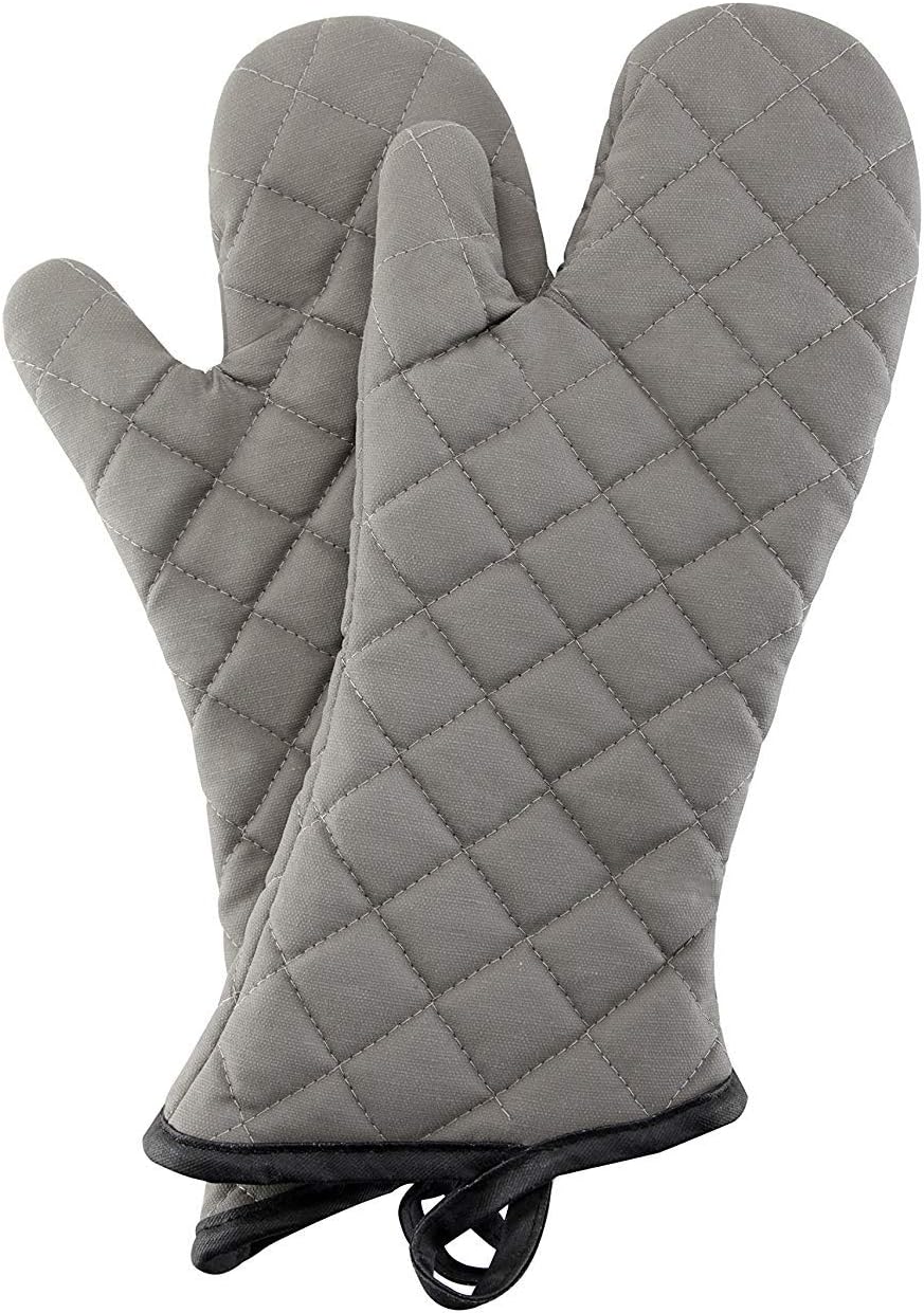ARCLIBER Quilted Terry Cloth Oven Mitts Heat Resistant Extra Long 16 Inch