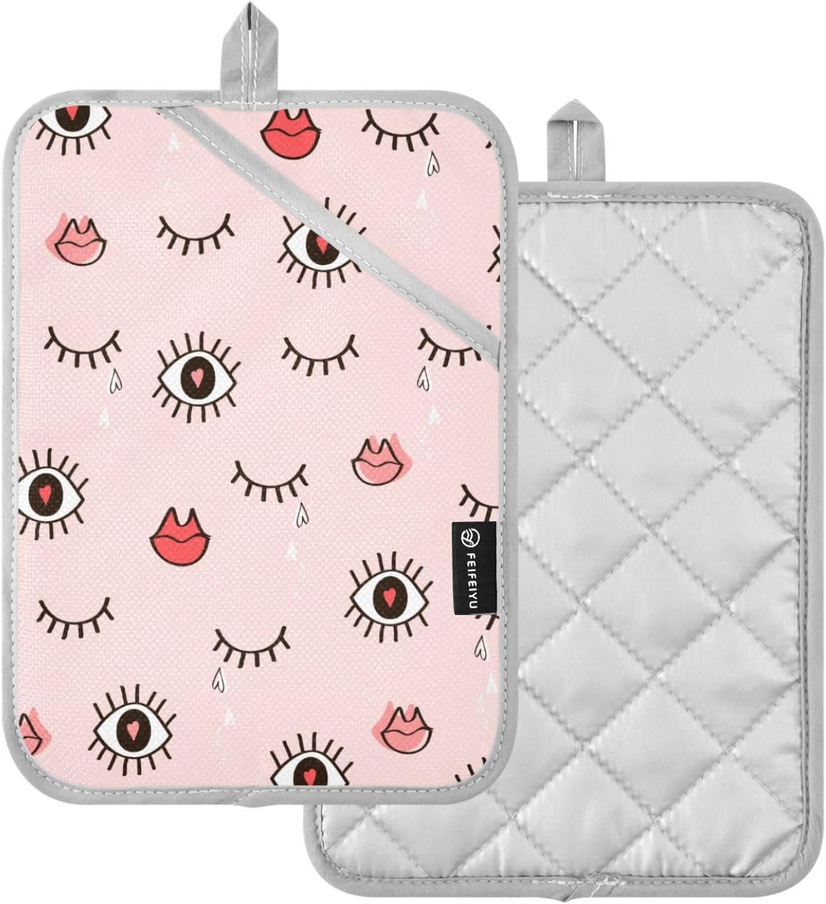 KCldeci Heat-Resistant Potholders Set for Kitchen Baking