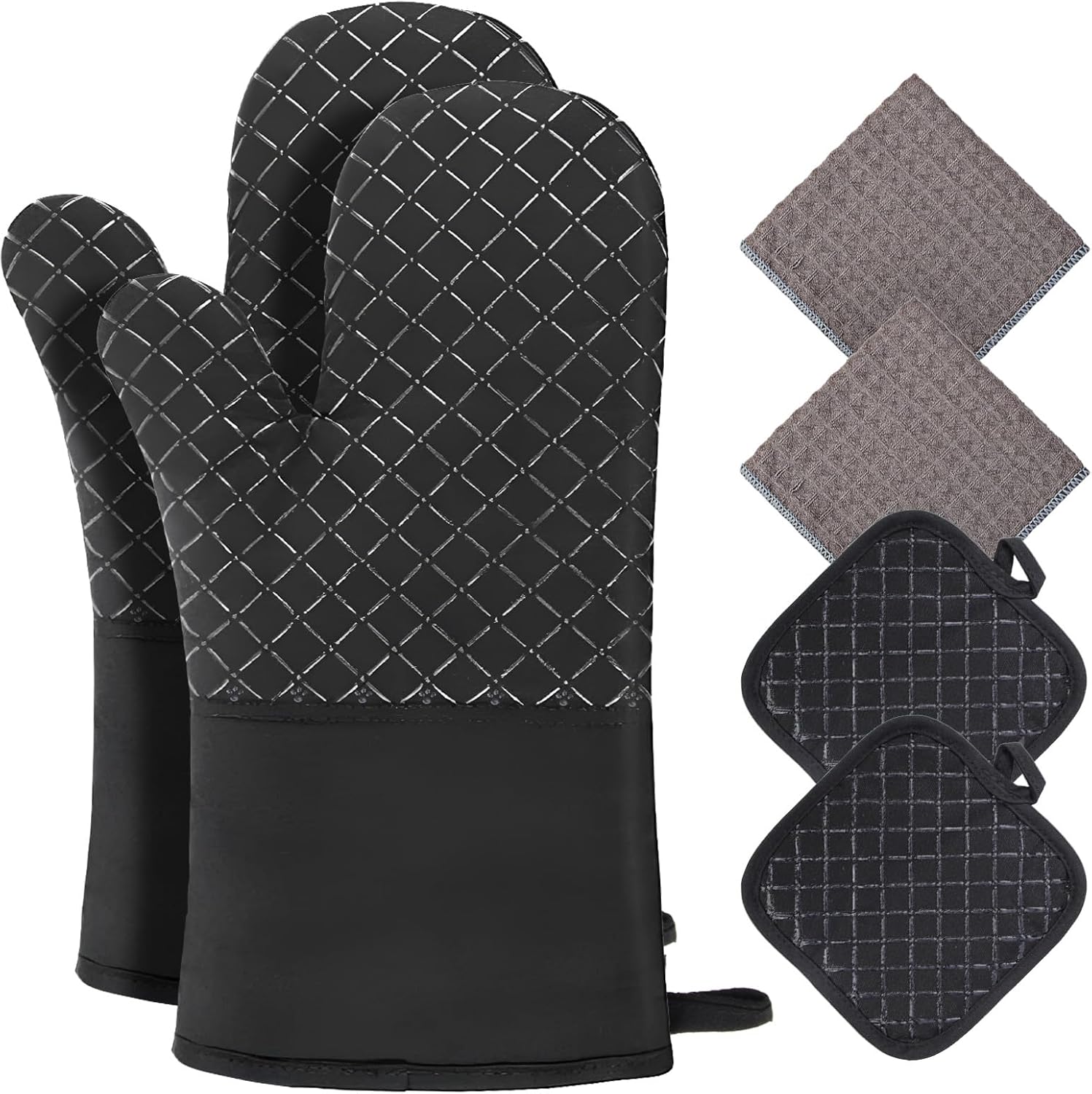Oven Mitts Pot Holders Heat-Resistant Kitchen Tools by Philorn