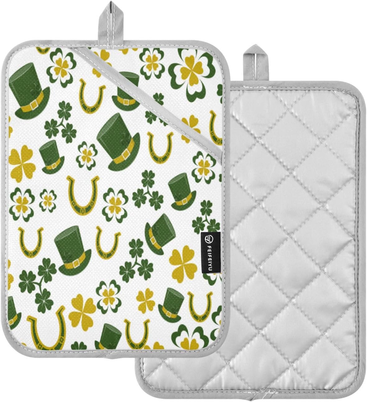 St Patricks Heat-Resistant Oven Mitt Set of 2