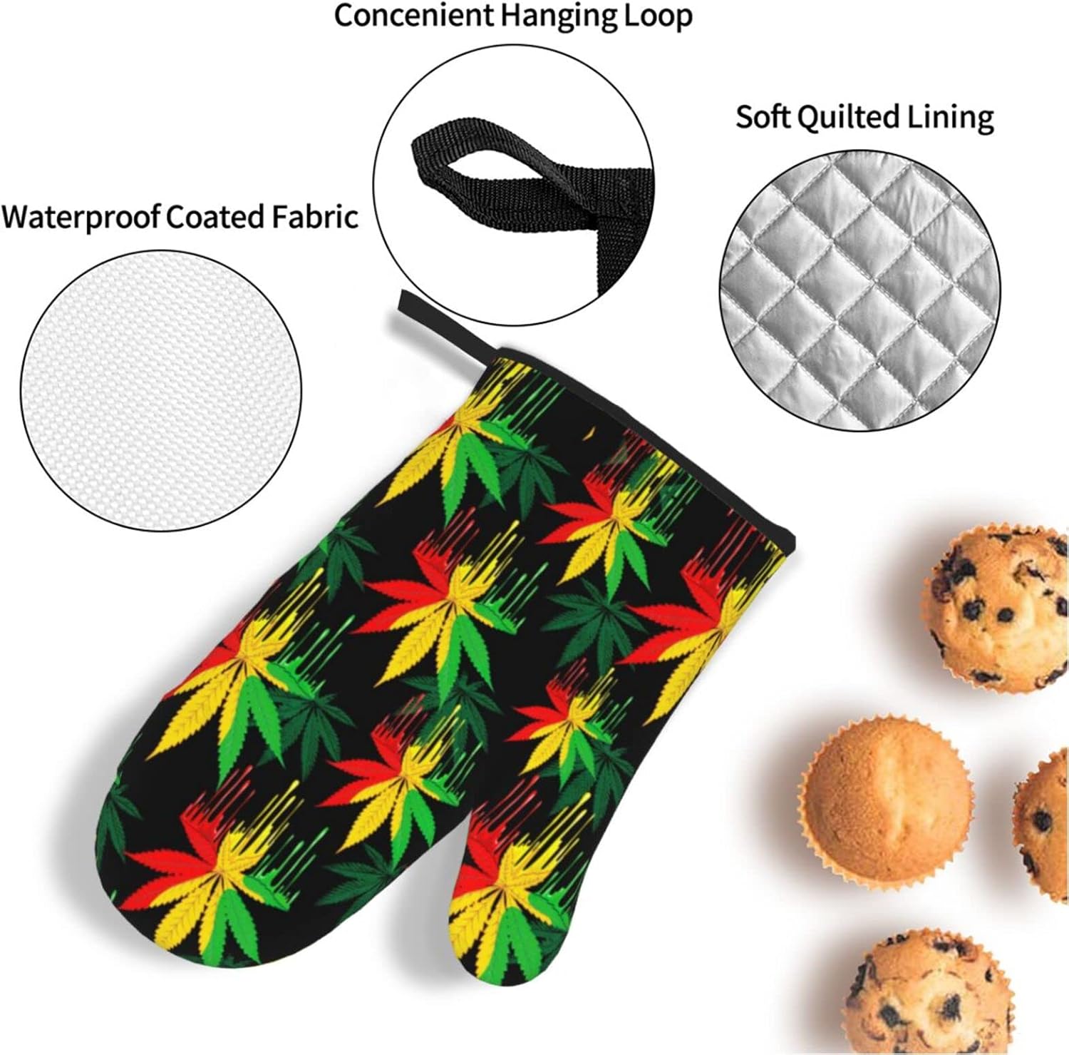 Secure Cooking Protection Yomane Heat-Resistant Oven Mitts Pot Holders Set 4-Piece