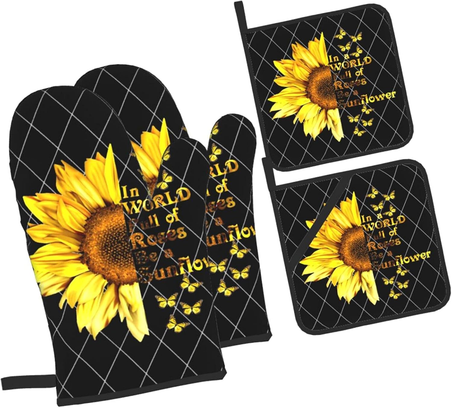Happy Camper Oven Mitts Set