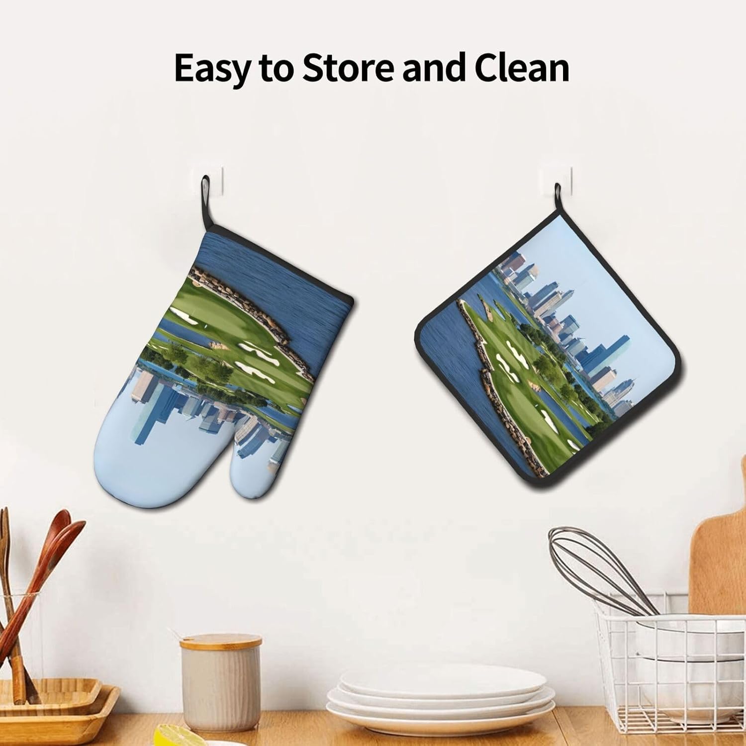 Premium Heat-Resistant Oven Mitt Set
