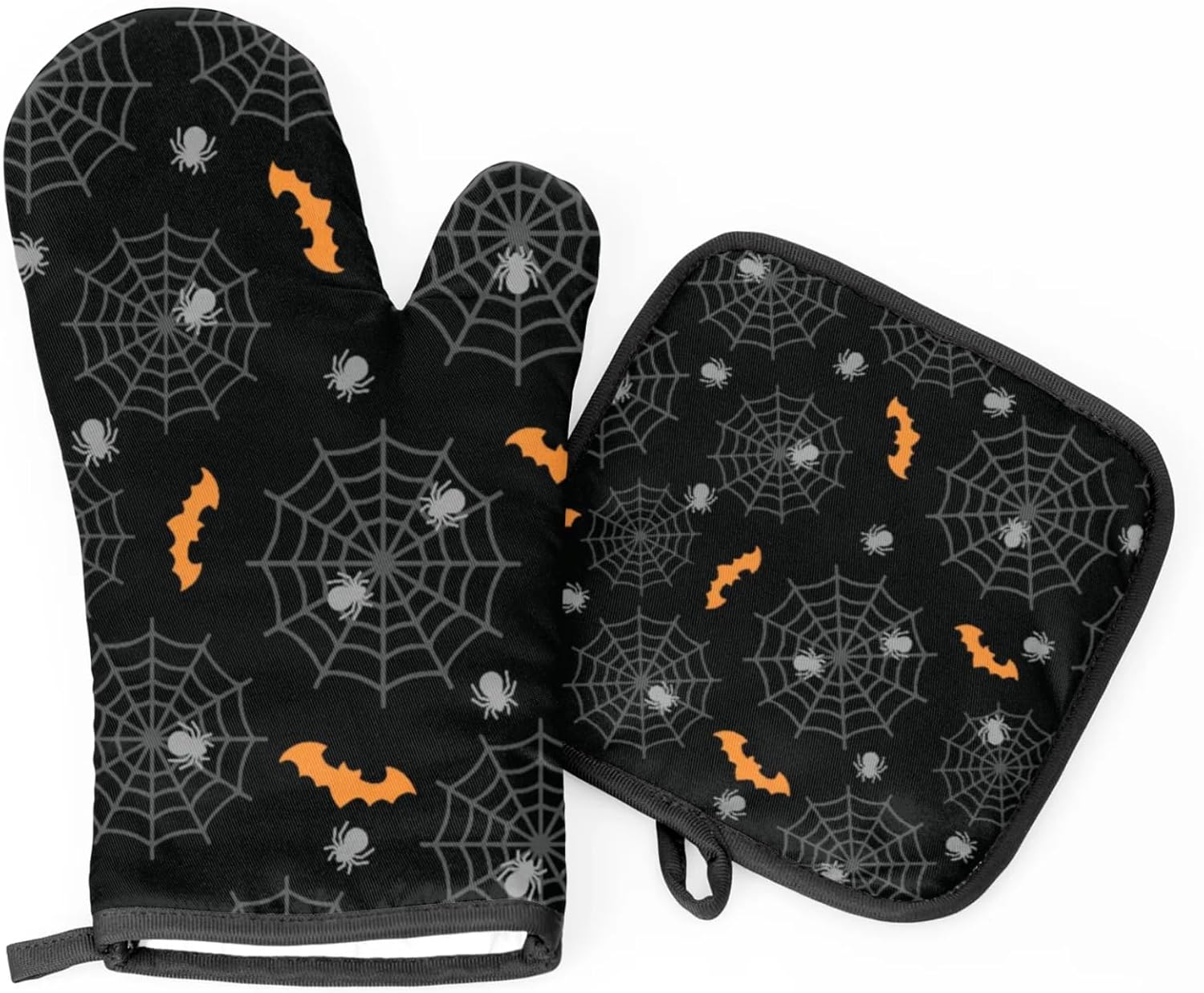 Aglebo Halloween Oven Mitts and Pot Holders Set of 2