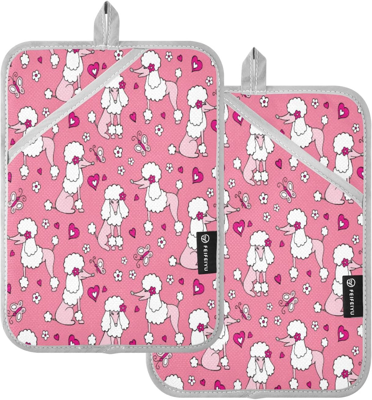 Perfect Heat-Resistant Potholders Two-Piece Kitchen Mitt Set
